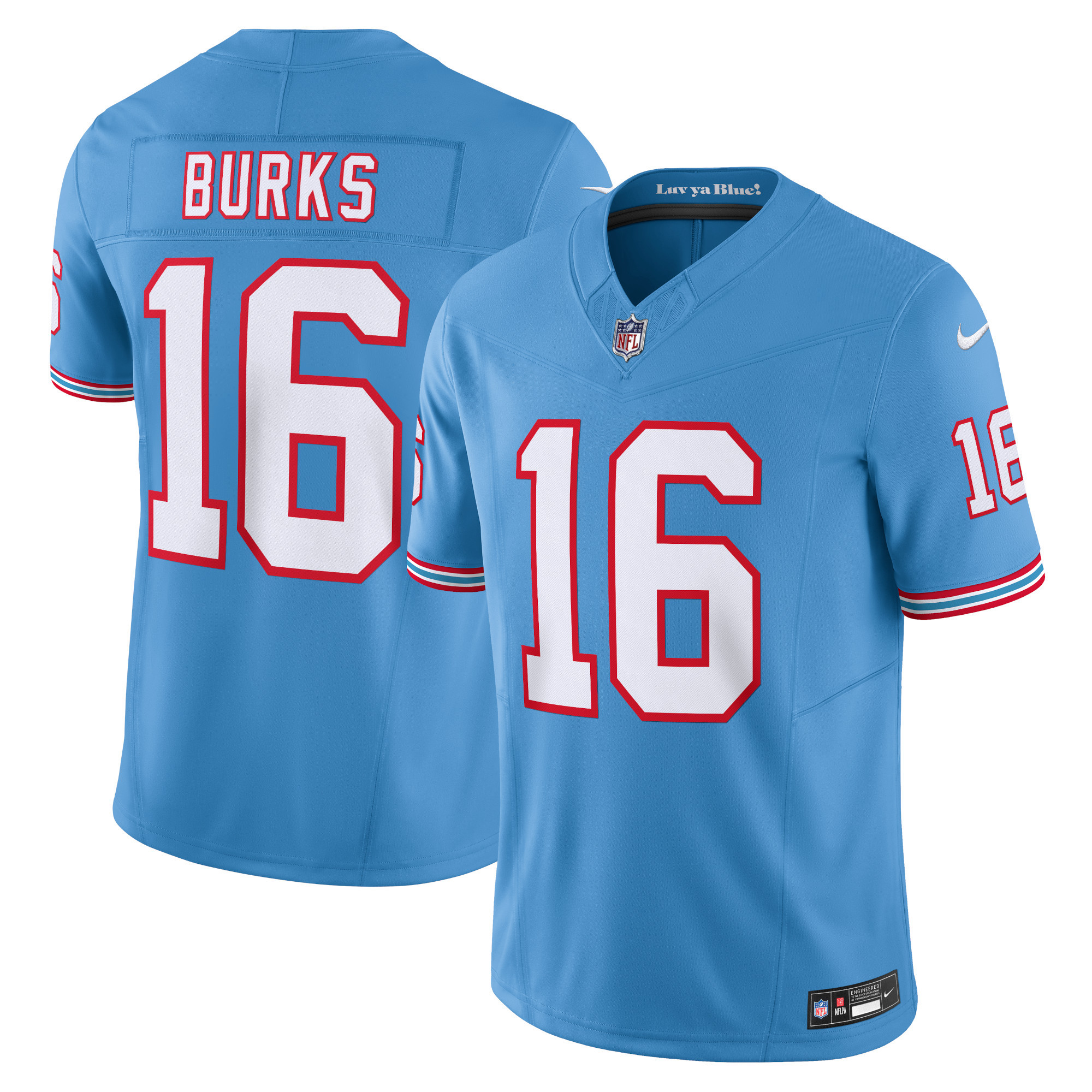 Men's Tennessee Titans Treylon Burks Light Blue Vapor F.U.S.E. Limited Jersey JS8687 Saliibo
