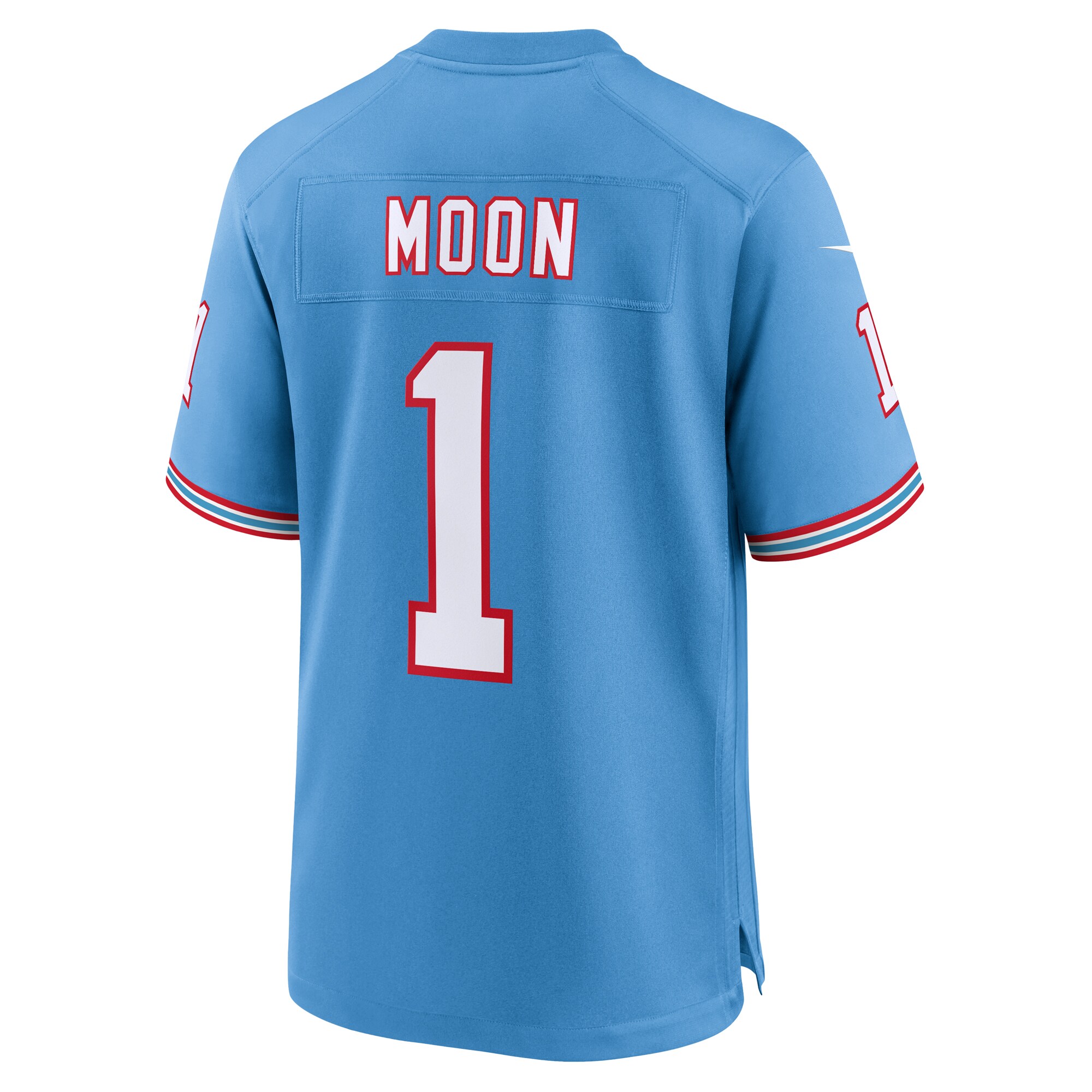 Men's Tennessee Titans Warren Moon Light Blue Oilers Throwback Retired Player Game Jersey JS2531 Saliibo - Image 3