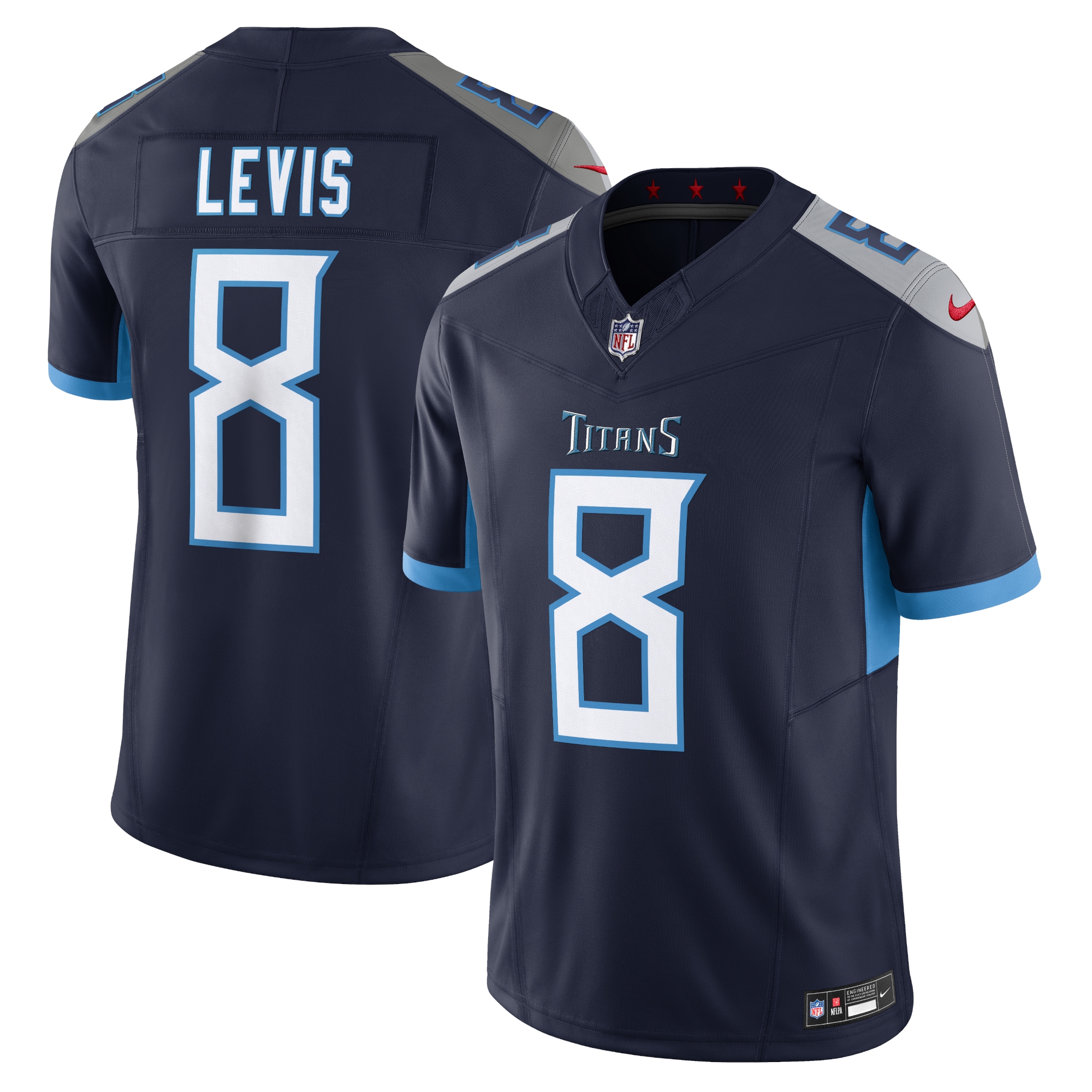 Men's Tennessee Titans Will Levis Navy Vapor F.U.S.E. Limited Jersey JS4331 Saliibo
