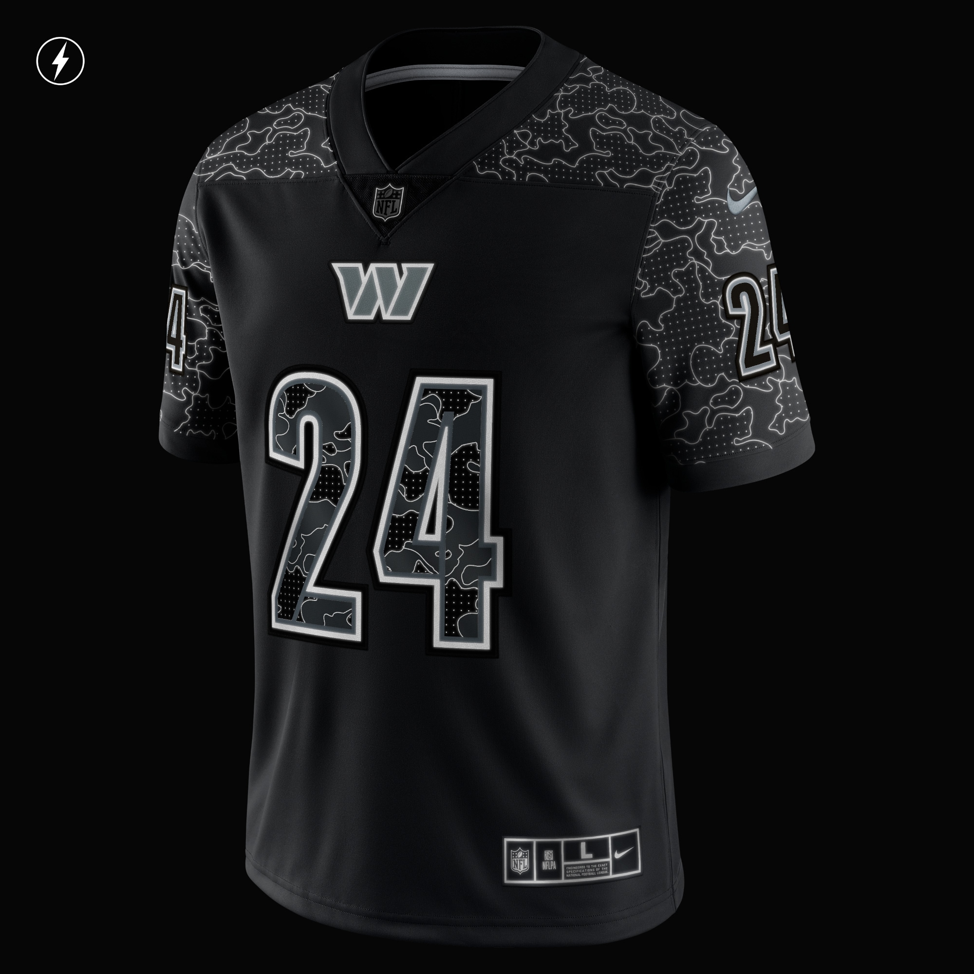 Men's Washington Commanders Antonio Gibson Black RFLCTV Limited Jersey JS6699 Saliibo - Image 4
