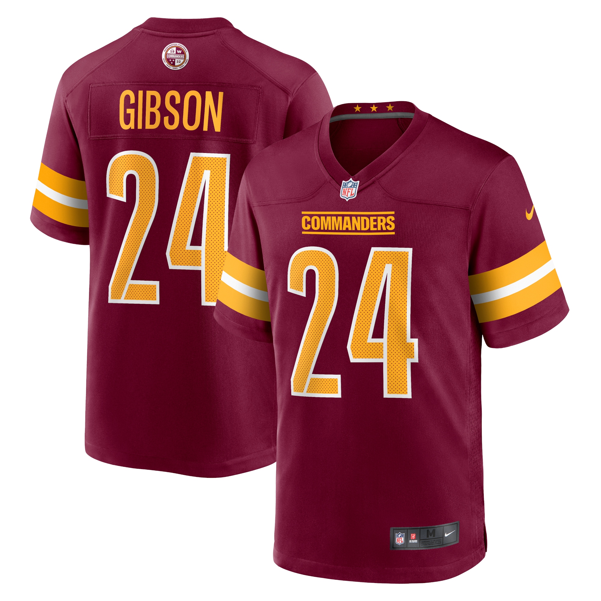 Men's Washington Commanders Antonio Gibson Burgundy Game Jersey JS2292 Saliibo