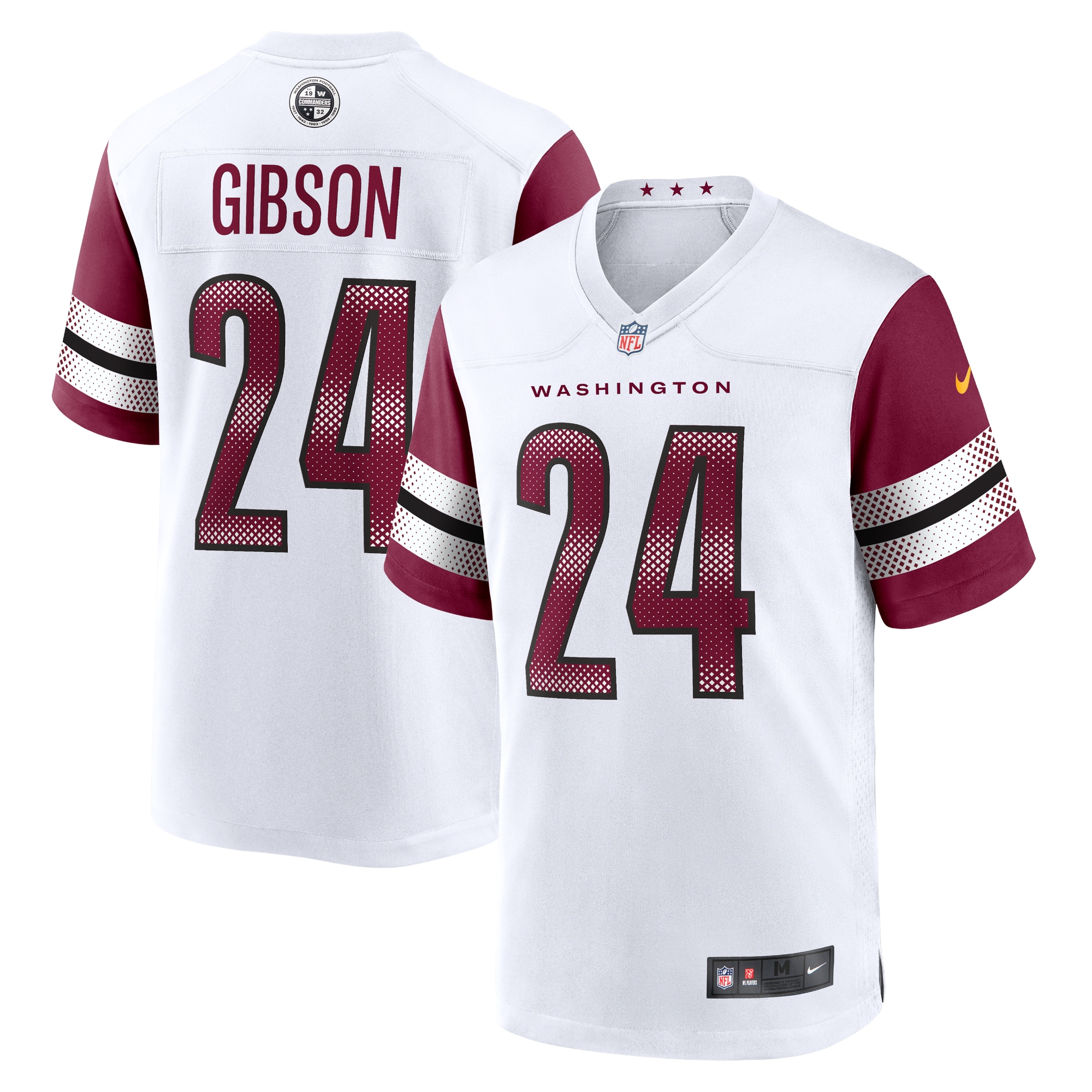 Men's Washington Commanders Antonio Gibson White Game Jersey JS7740 Saliibo