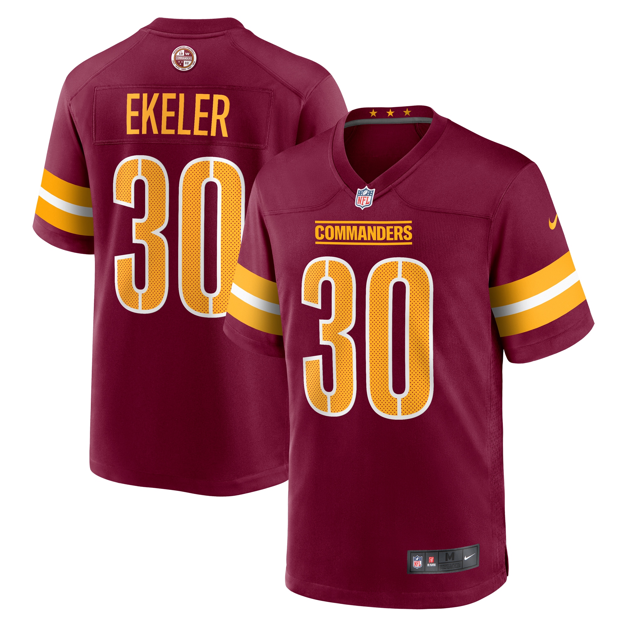 Men's Washington Commanders Austin Ekeler Burgundy Game Player Jersey JS8589 Saliibo