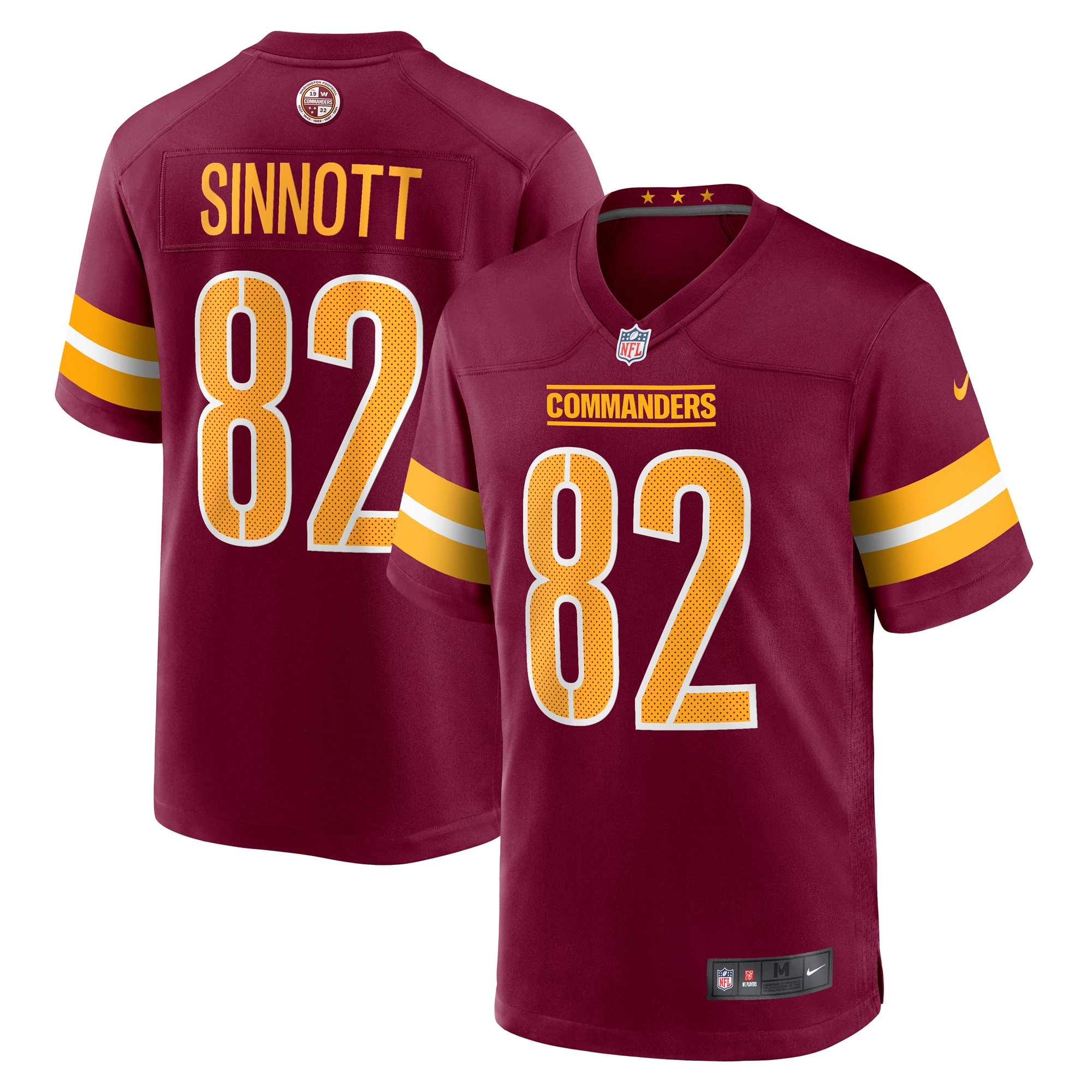 Men's Washington Commanders Ben Sinnott Burgundy Game Jersey JS9201 Saliibo