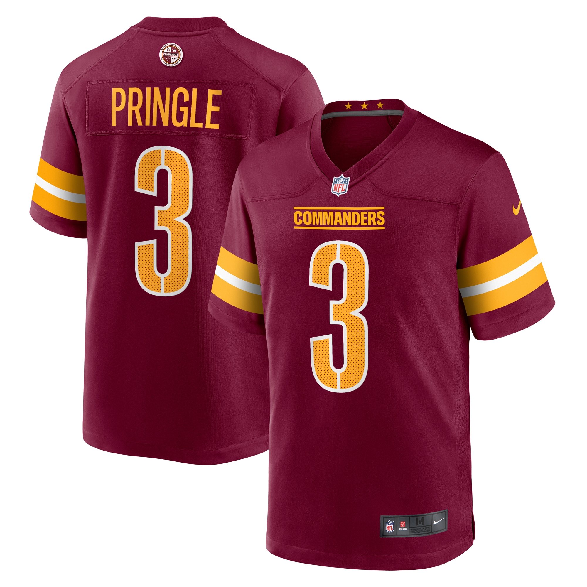 Men's Washington Commanders Byron Pringle Burgundy Game Jersey JS7604 Saliibo