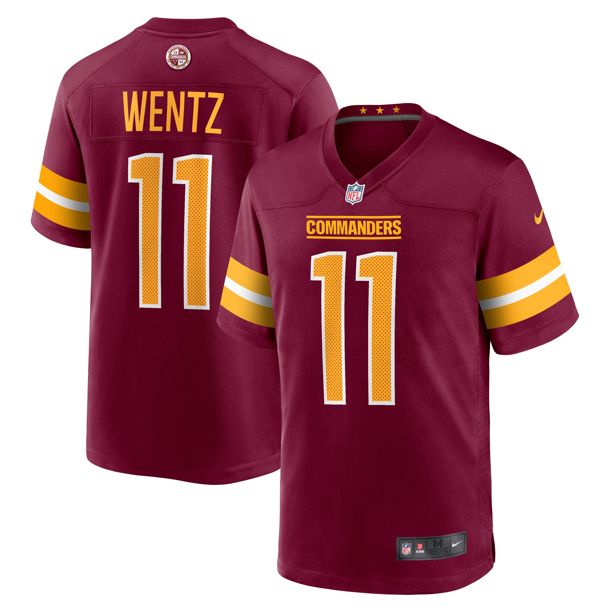 Men's Washington Commanders Carson Wentz Burgundy Game Jersey JS4066 Saliibo
