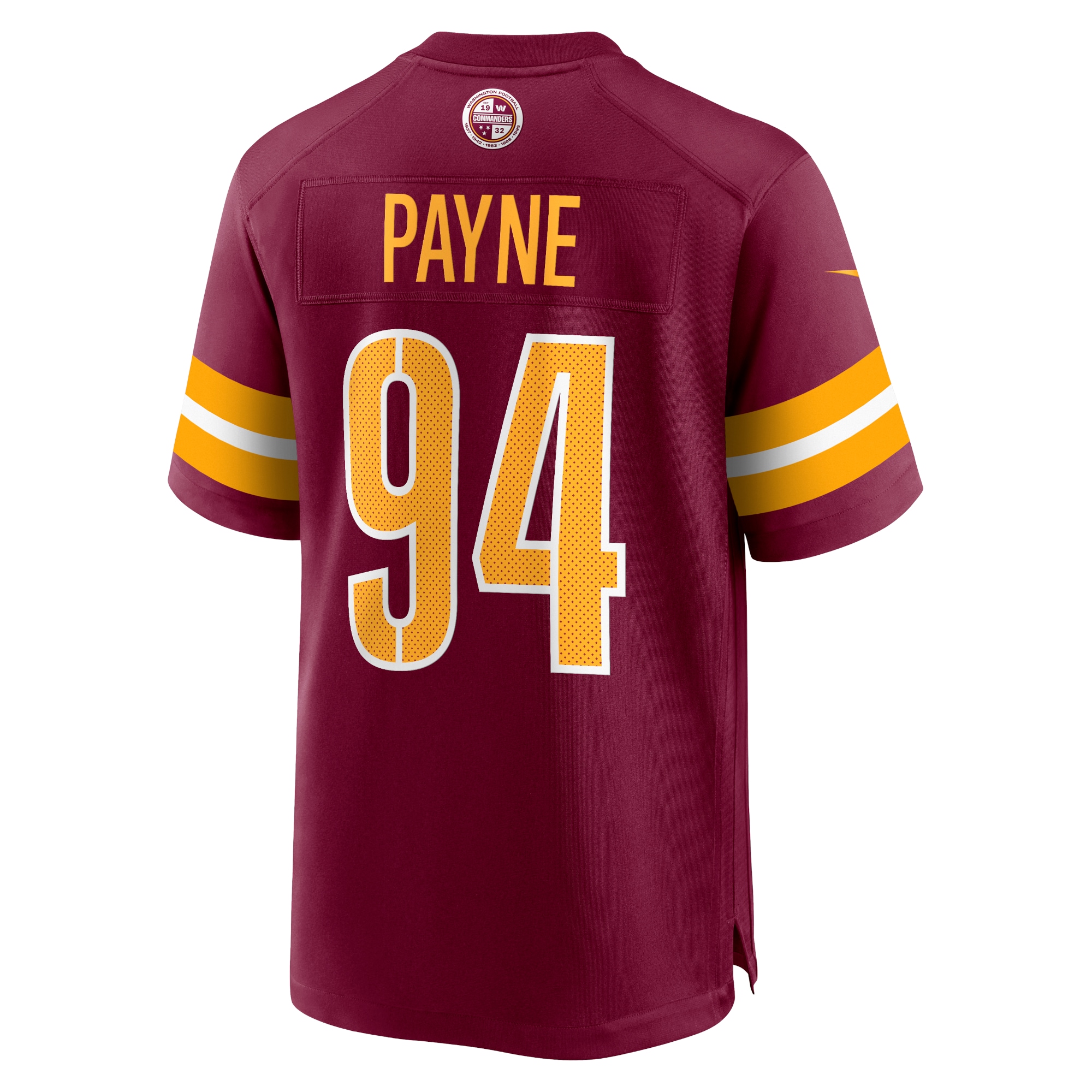 Men's Washington Commanders Da'Ron Payne Burgundy Game Jersey JS4870 Saliibo - Image 3