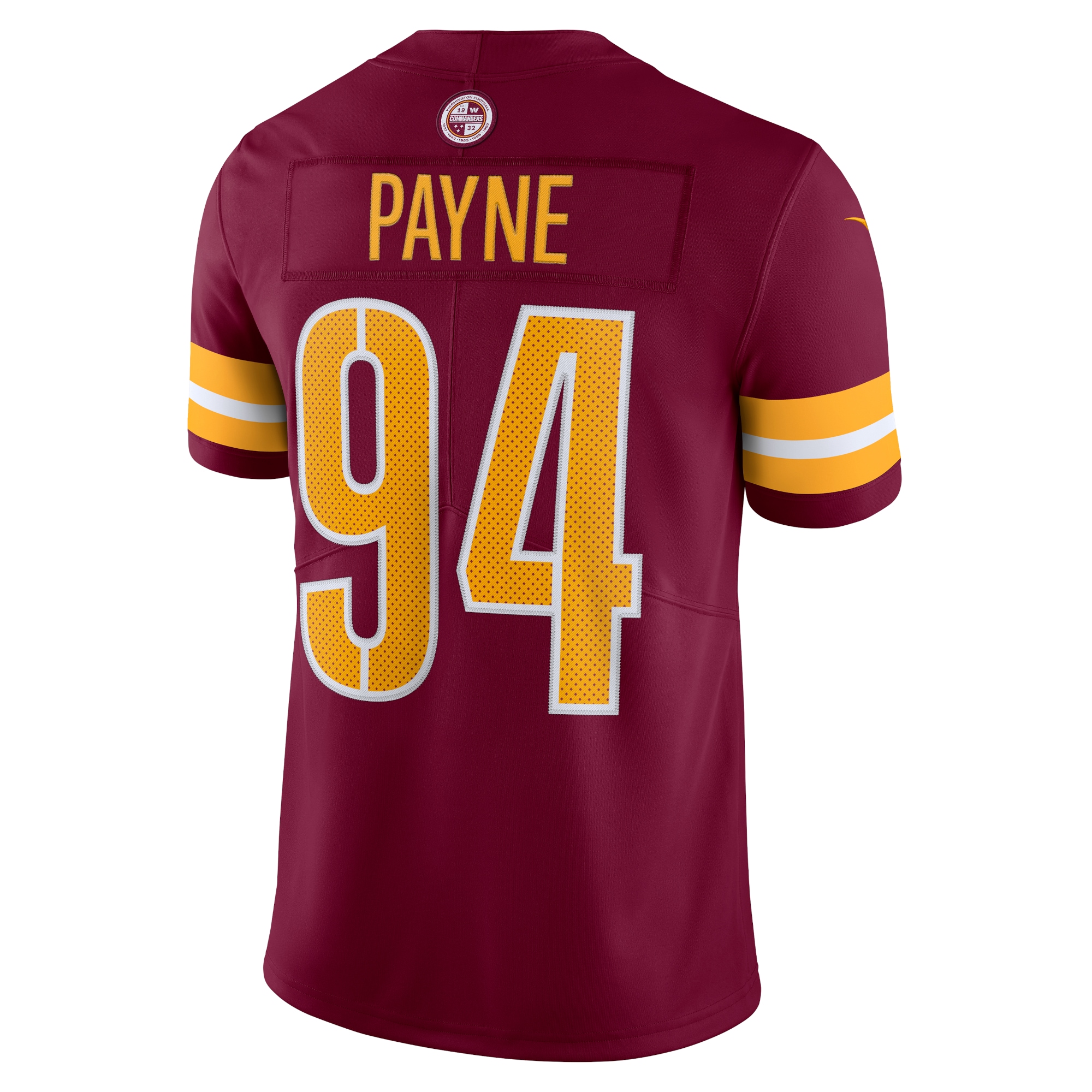 Men's Washington Commanders Da'Ron Payne Burgundy Vapor Limited Jersey JS3137 Saliibo - Image 3
