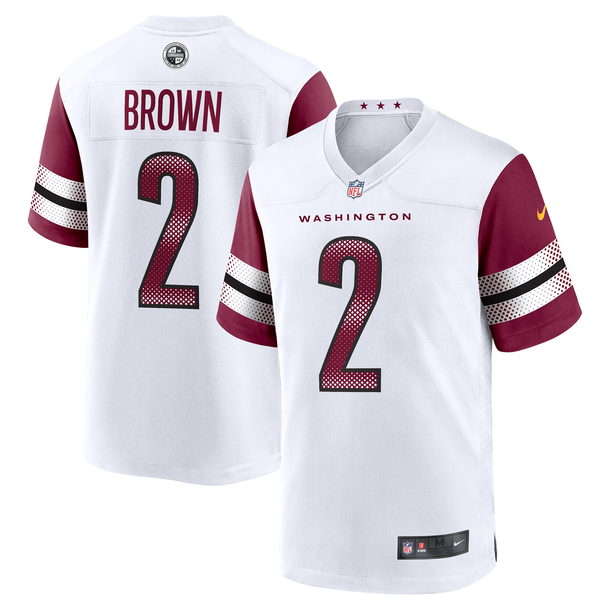 Men's Washington Commanders Dyami Brown White Game Jersey JS2558 Saliibo
