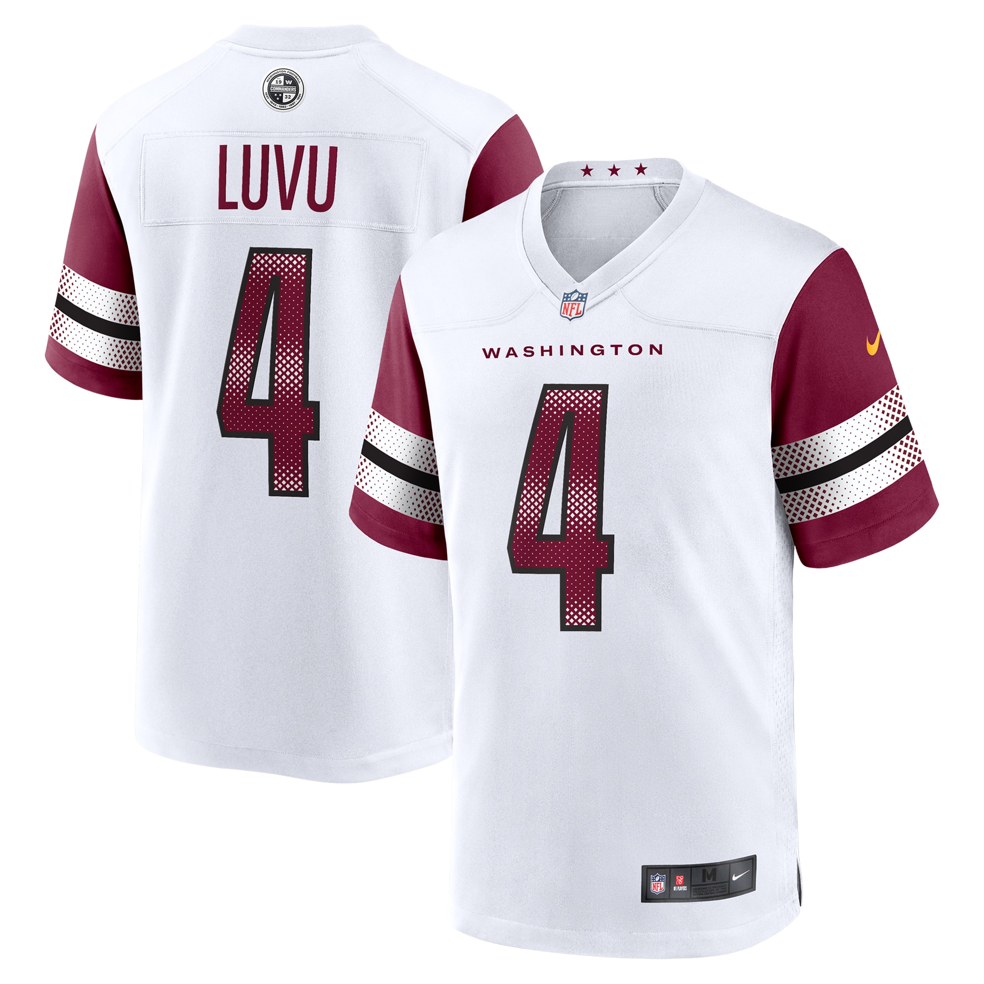 Men's Washington Commanders Frankie Luvu White Game Jersey JS7304 Saliibo