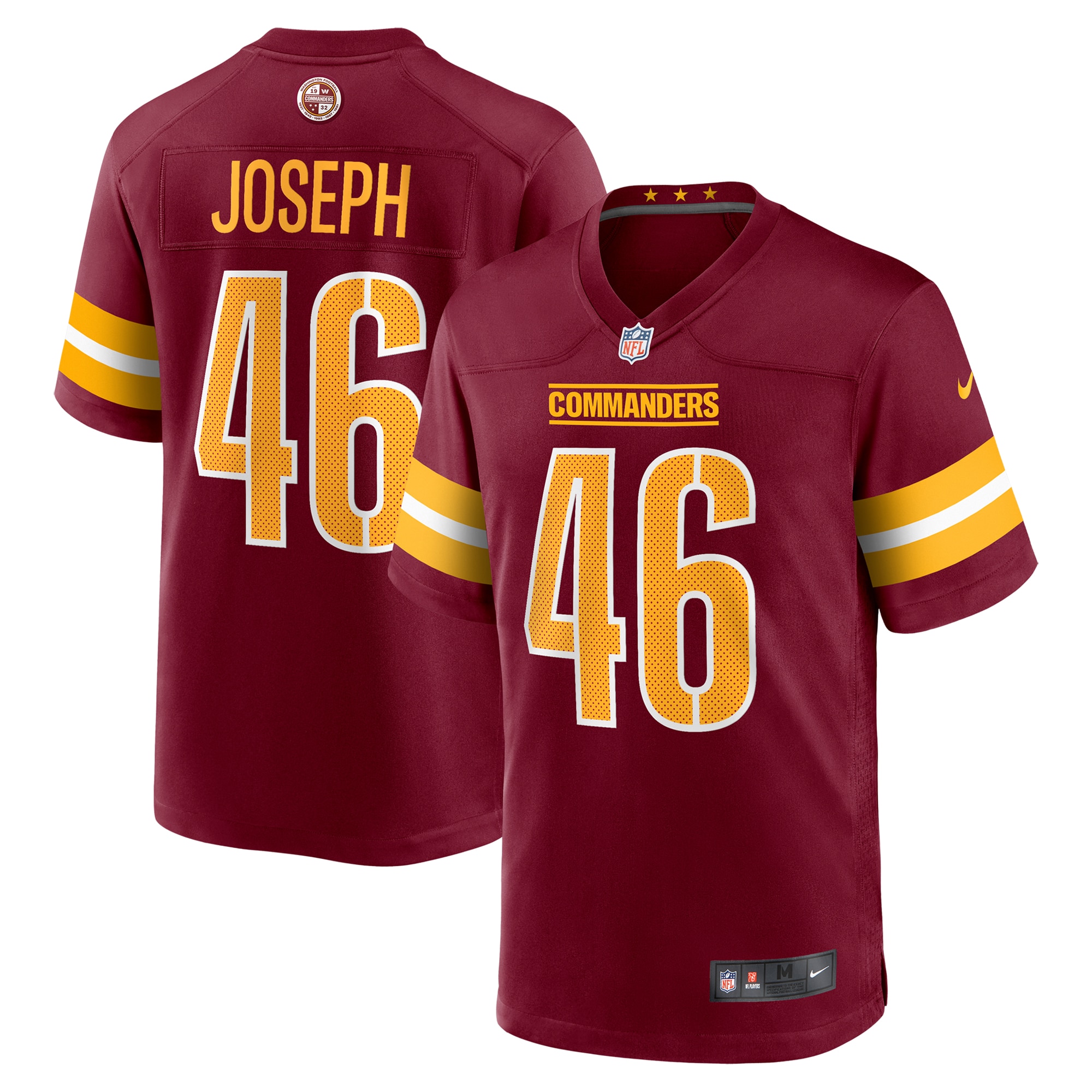 Men's Washington Commanders Greg Joseph Burgundy Team Game Jersey JS2140 Saliibo