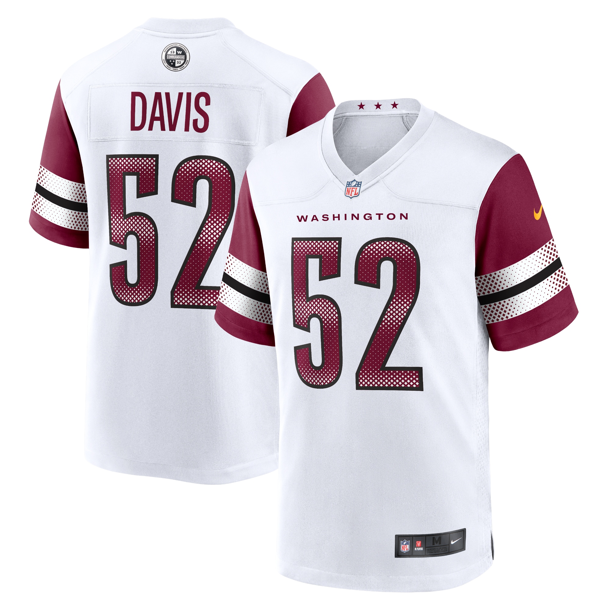 Men's Washington Commanders Jamin Davis White Game Jersey JS9311 Saliibo