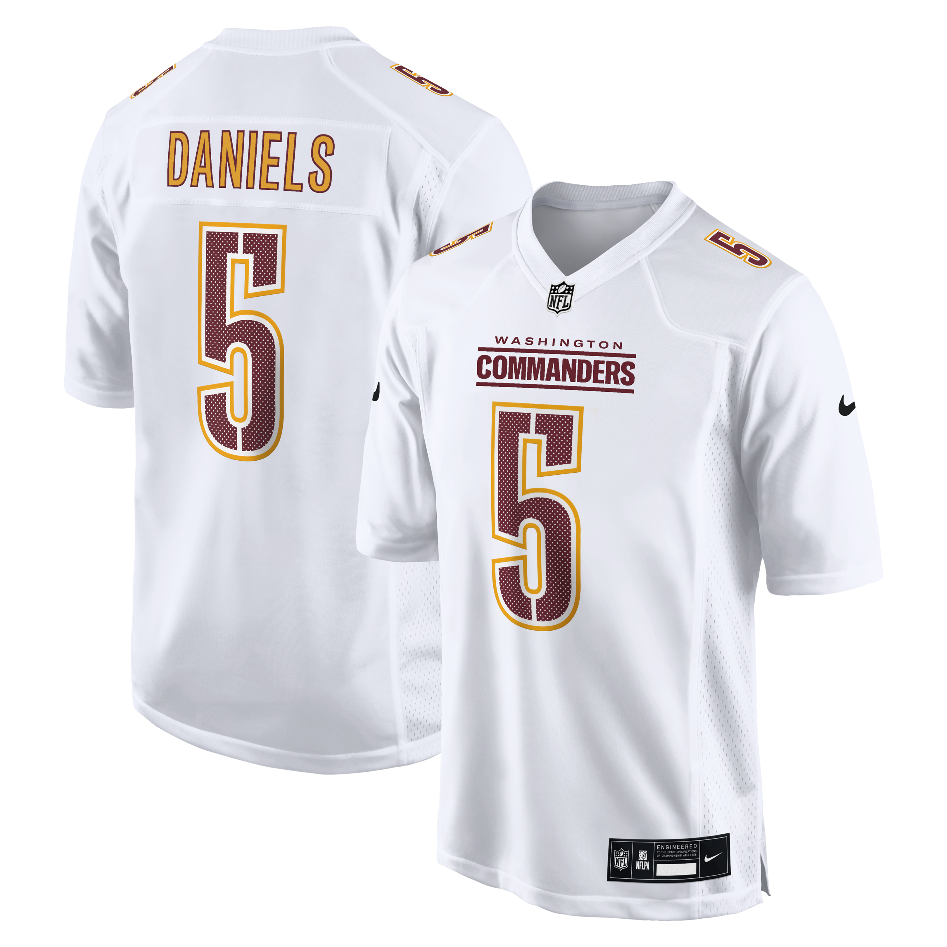 Men's Washington Commanders Jayden Daniels Tundra White Fashion Jersey JS8341 Saliibo