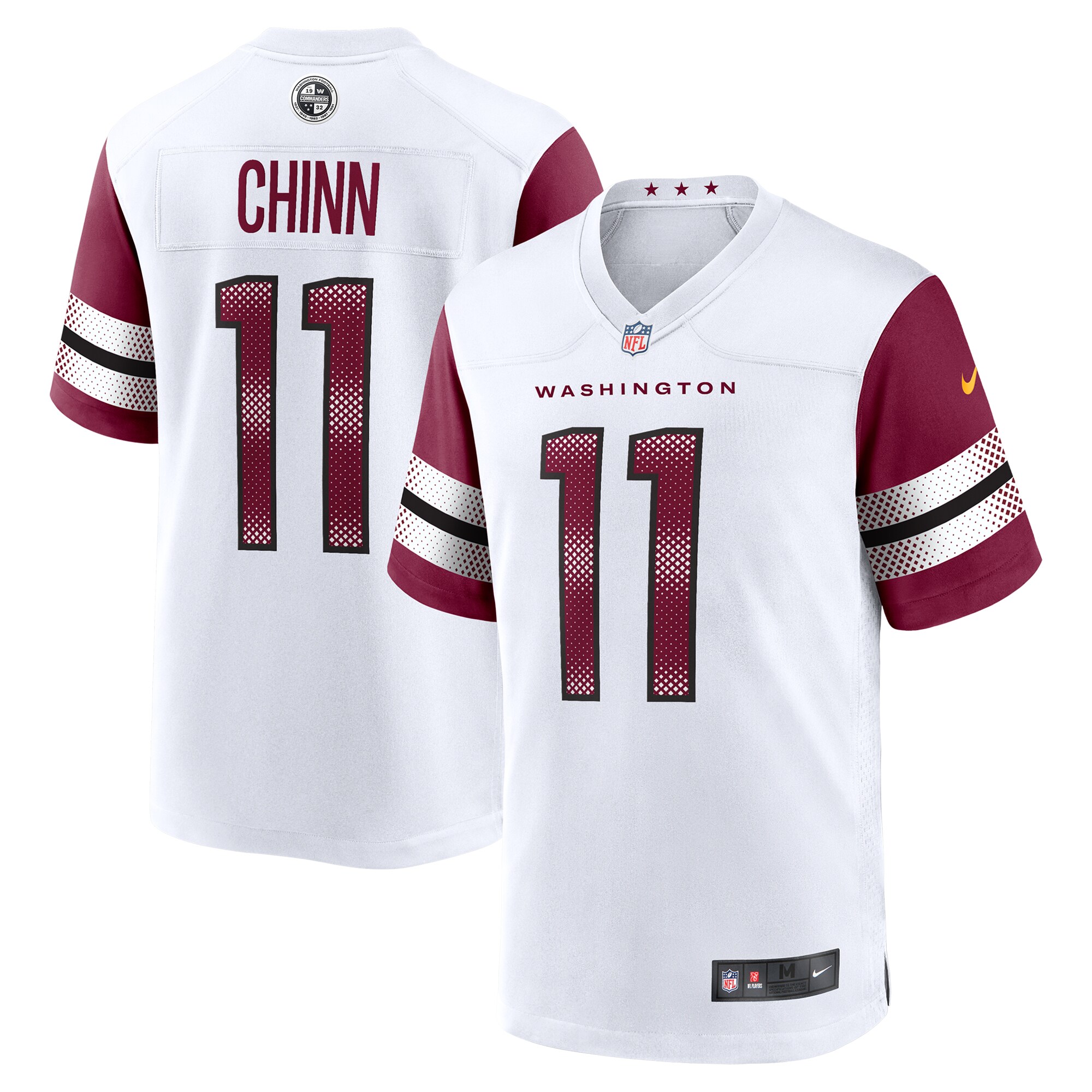 Men's Washington Commanders Jeremy Chinn White Game Jersey JS8485 Saliibo