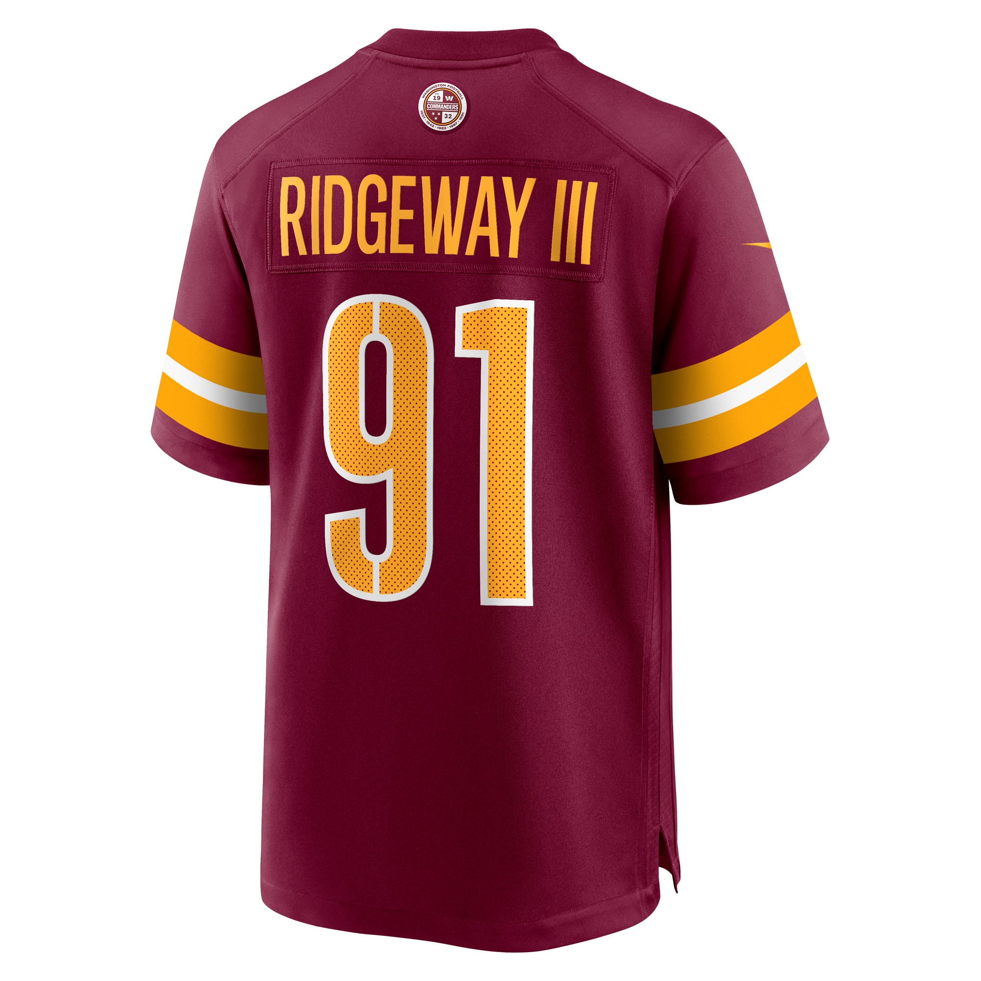 Men's Washington Commanders John Ridgeway Burgundy Game Jersey JS7304 Saliibo - Image 3