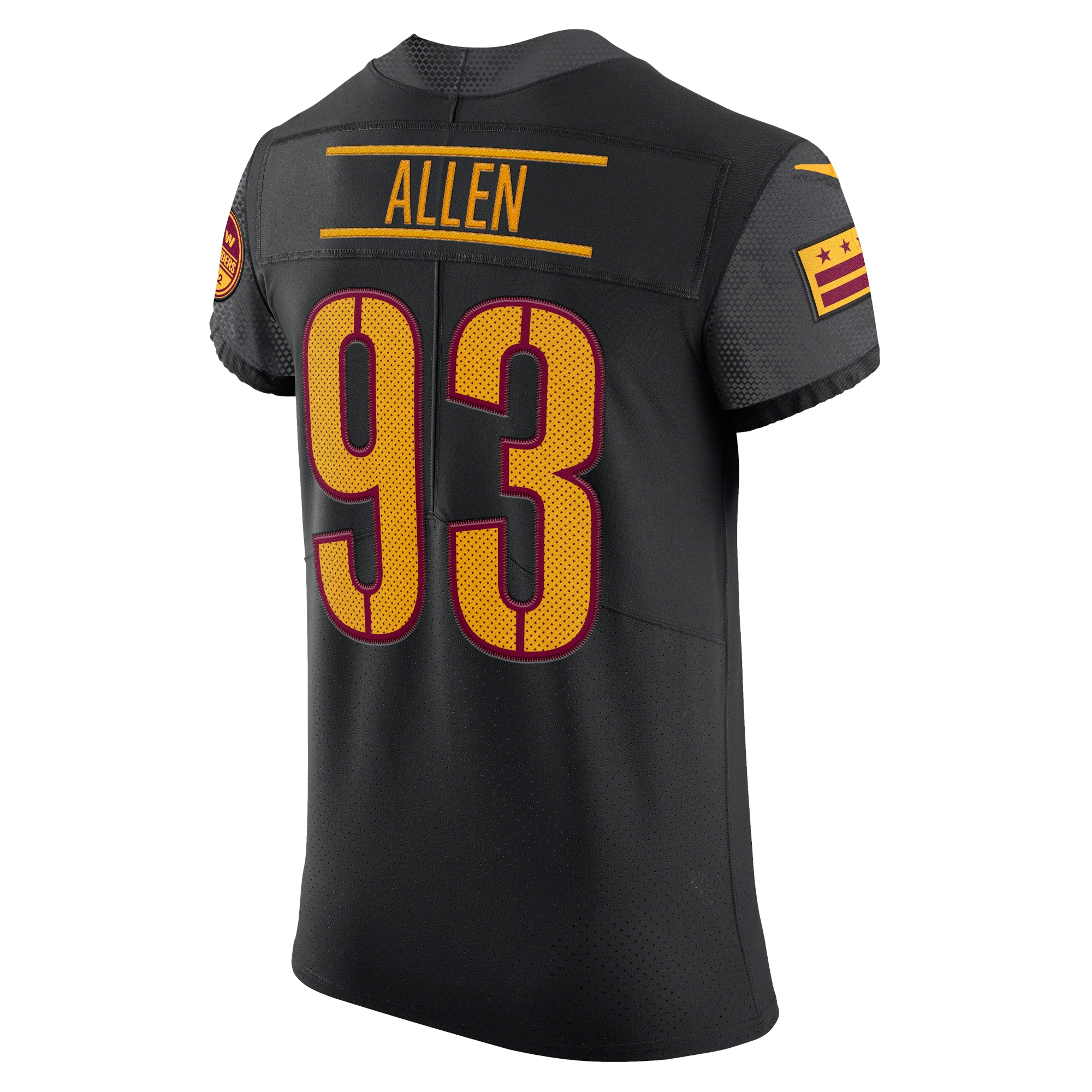 Men's Washington Commanders Jonathan Allen Black Alternate Vapor Elite Jersey JS2942 Saliibo - Image 3