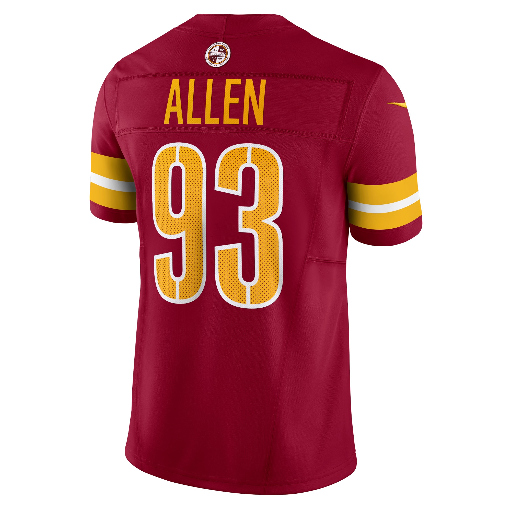 Men's Washington Commanders Jonathan Allen Burgundy Vapor F.U.S.E. Limited Jersey JS1628 Saliibo - Image 3