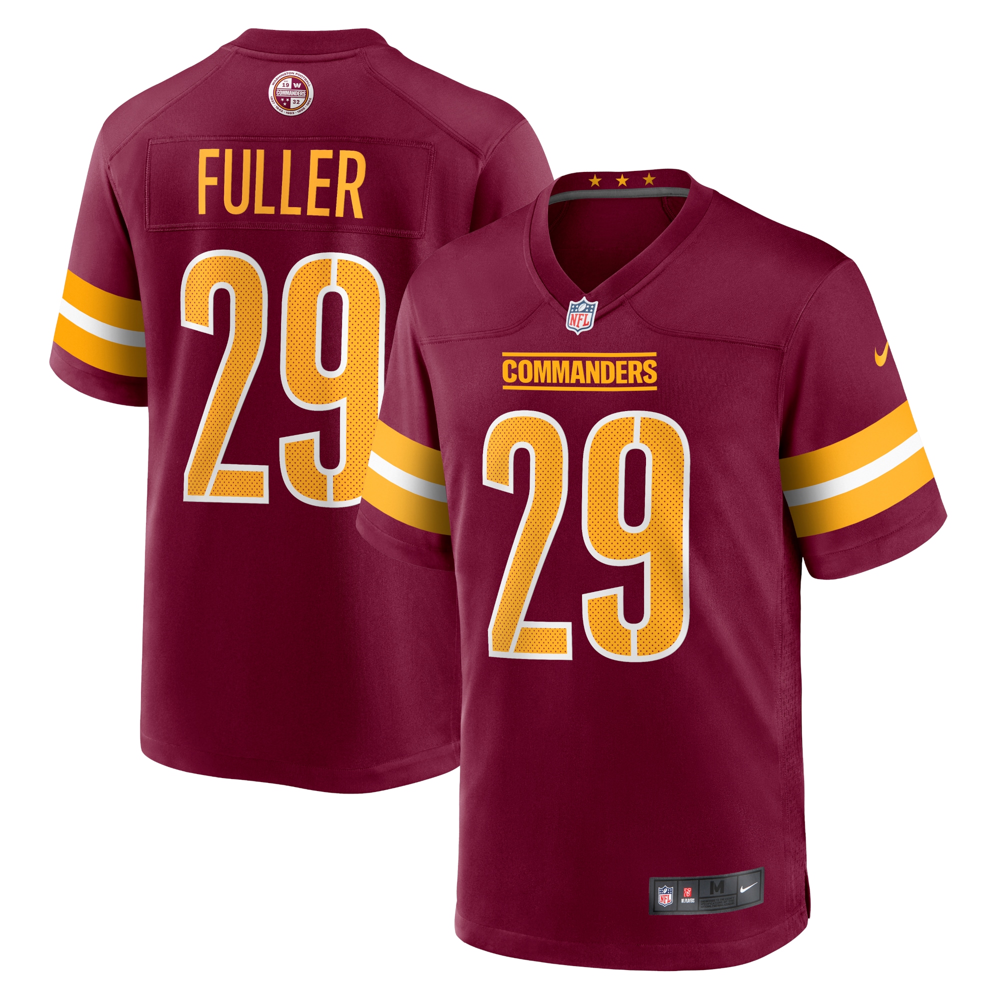 Men's Washington Commanders Kendall Fuller Burgundy Game Jersey JS1830 Saliibo