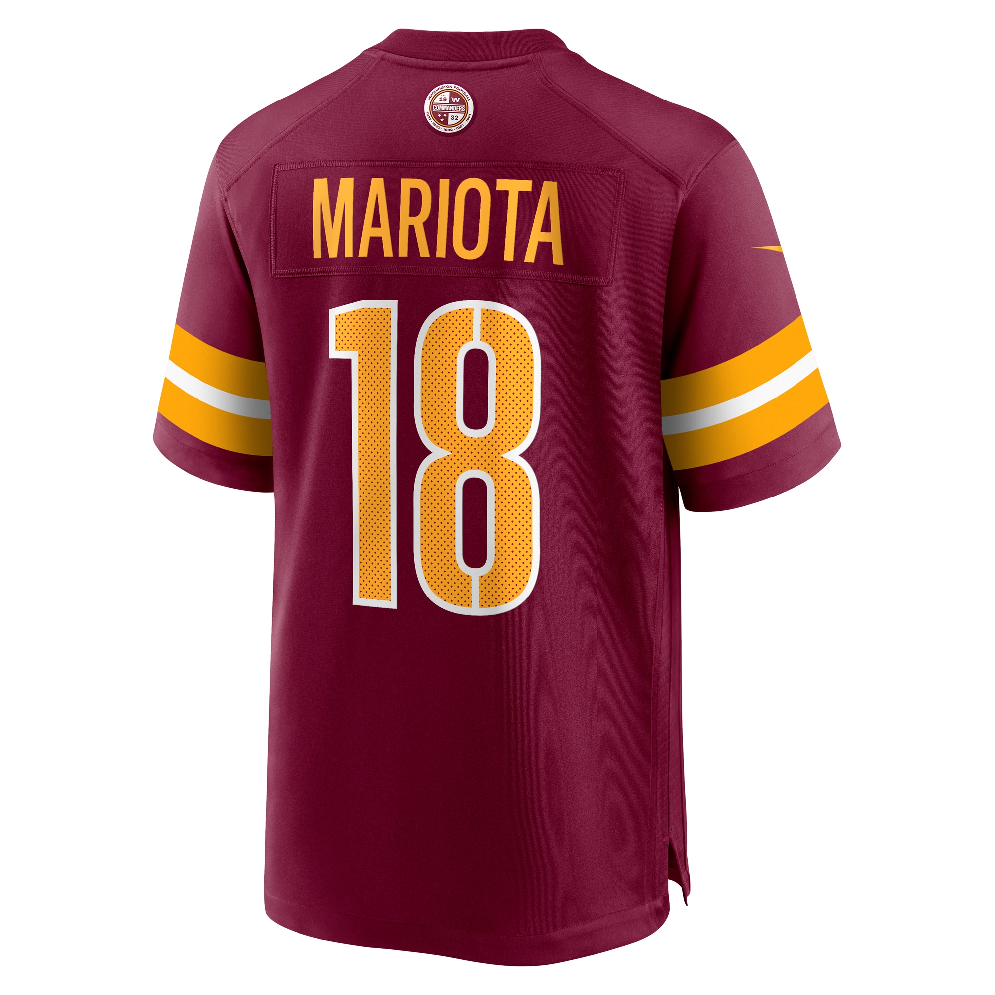 Men's Washington Commanders Marcus Mariota Burgundy Game Jersey JS2896 Saliibo - Image 3