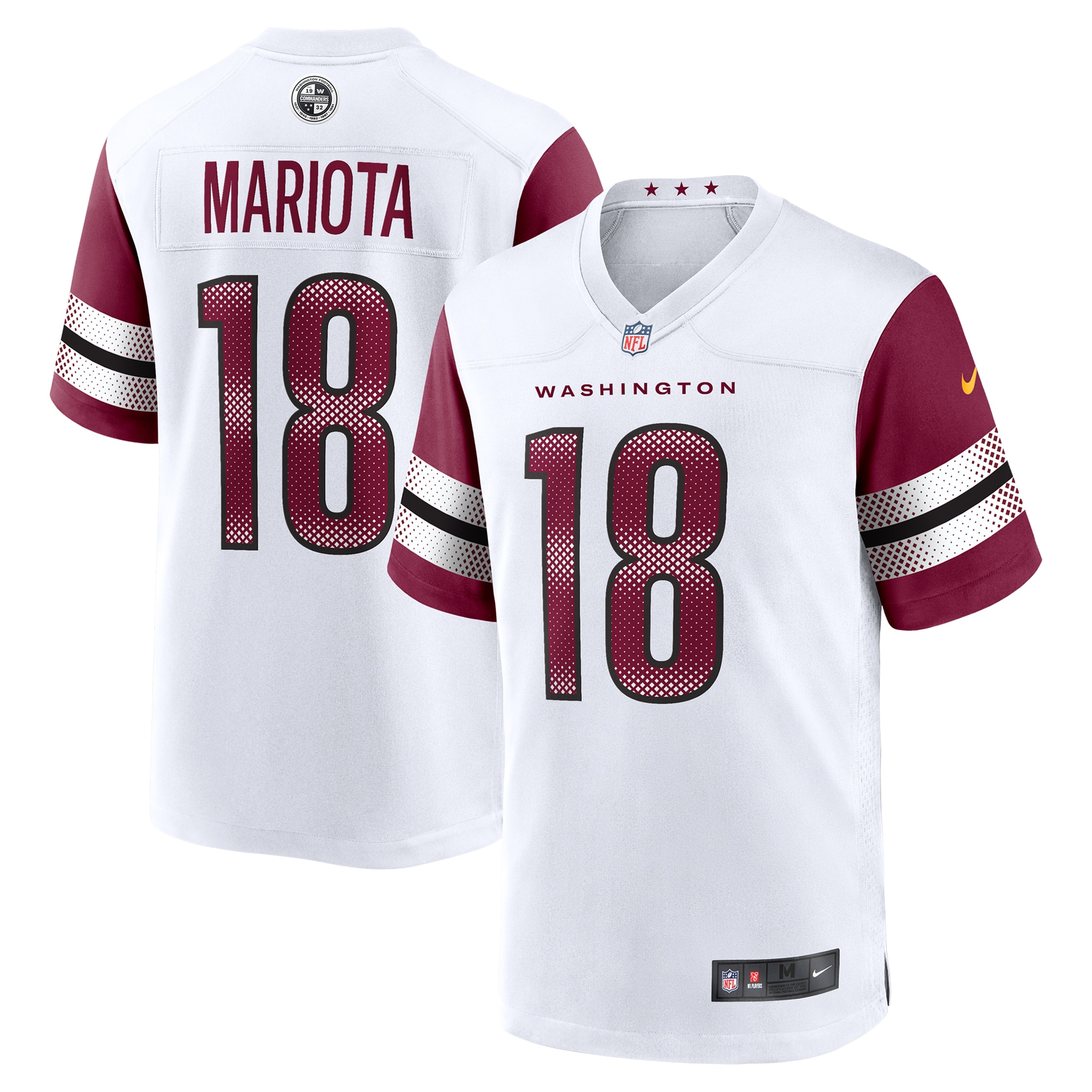 Men's Washington Commanders Marcus Mariota White Game Jersey JS4982 Saliibo