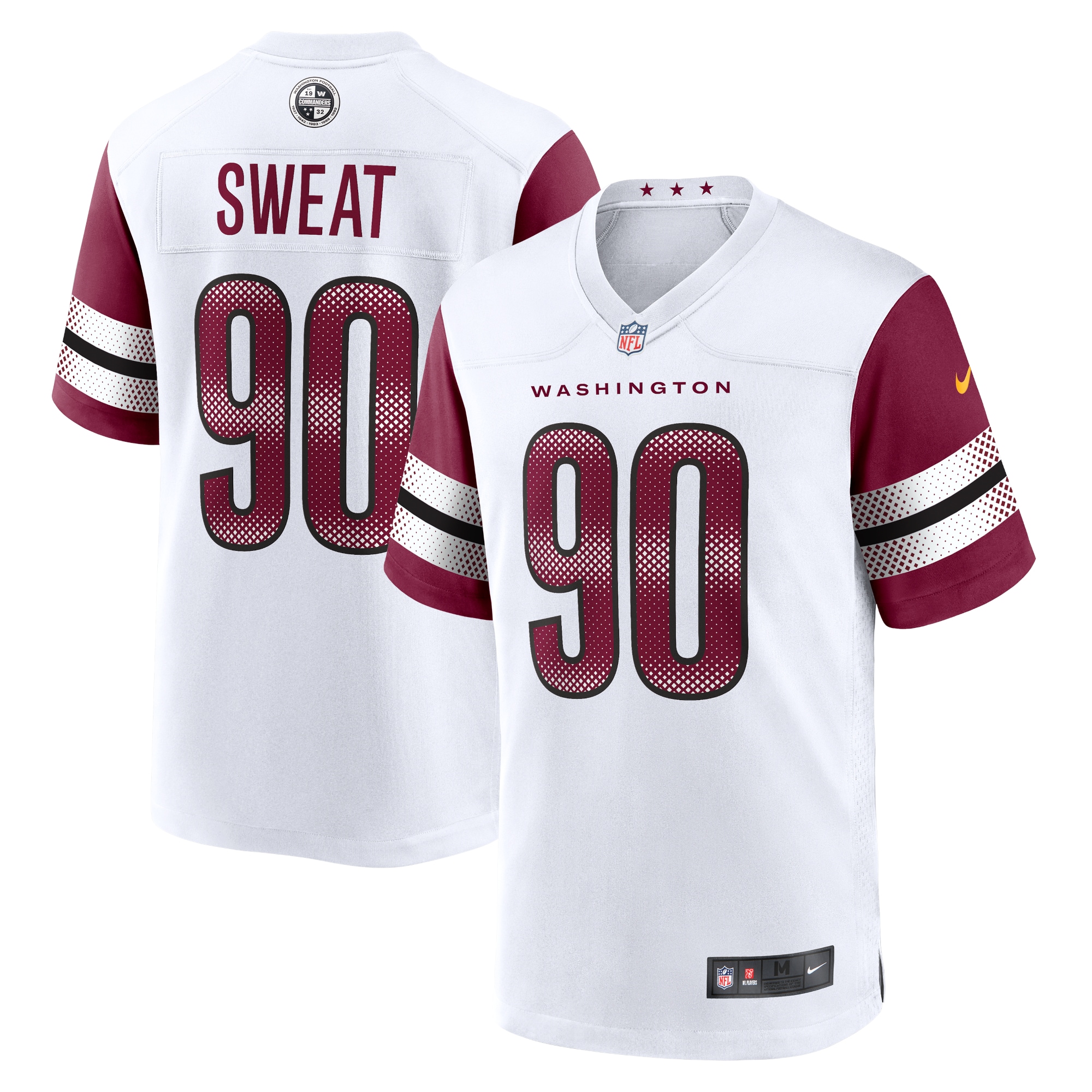 Men's Washington Commanders Montez Sweat White Game Jersey JS3181 Saliibo