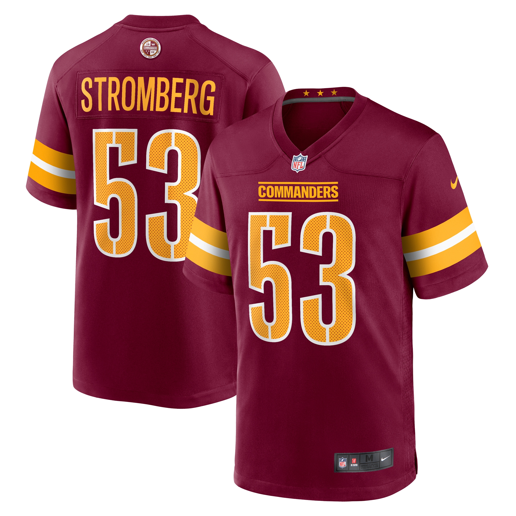 Men's Washington Commanders Ricky Stromberg Burgundy Team Game Jersey JS3723 Saliibo