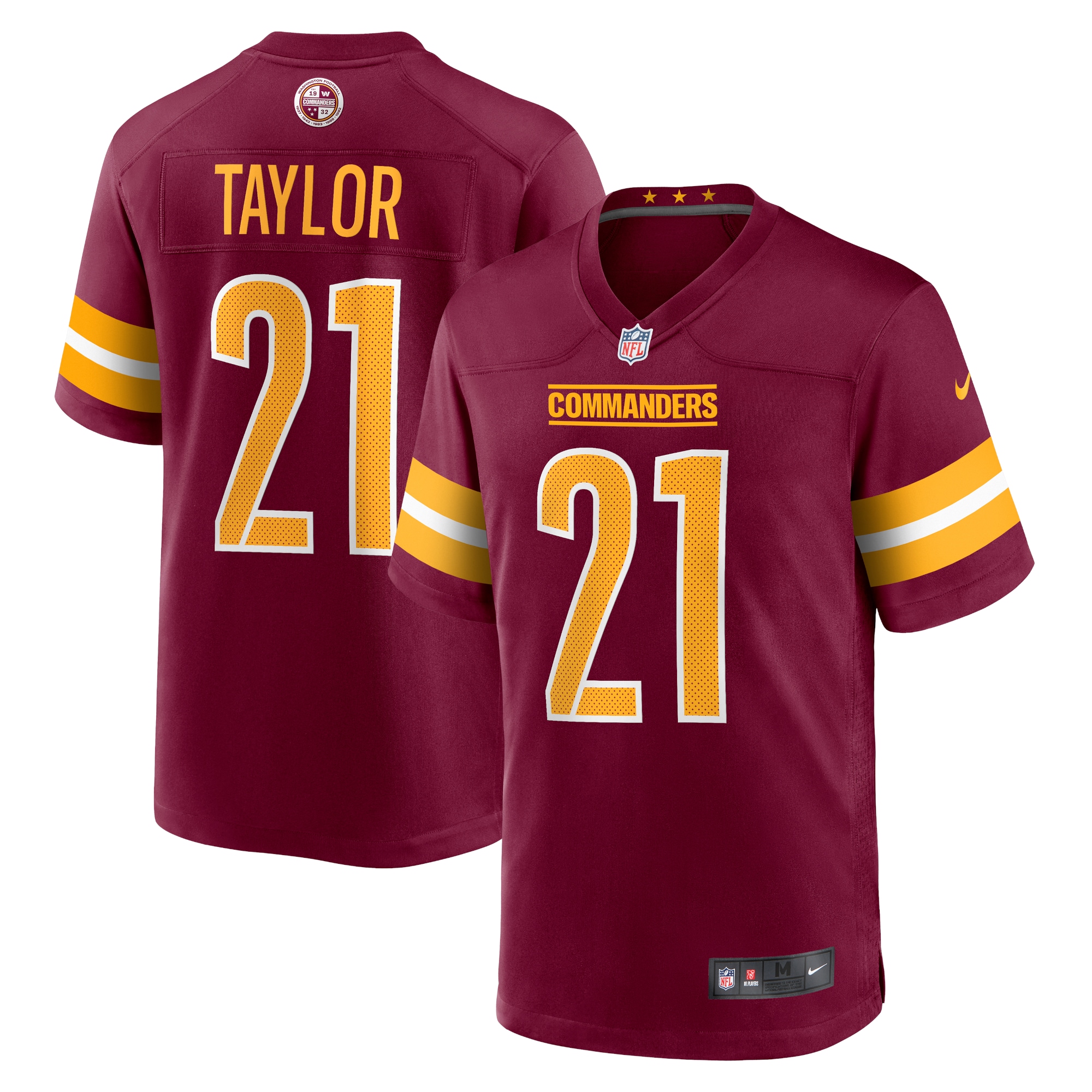 Men's Washington Commanders Sean Taylor Burgundy Retired Player Game Jersey JS3736 Saliibo