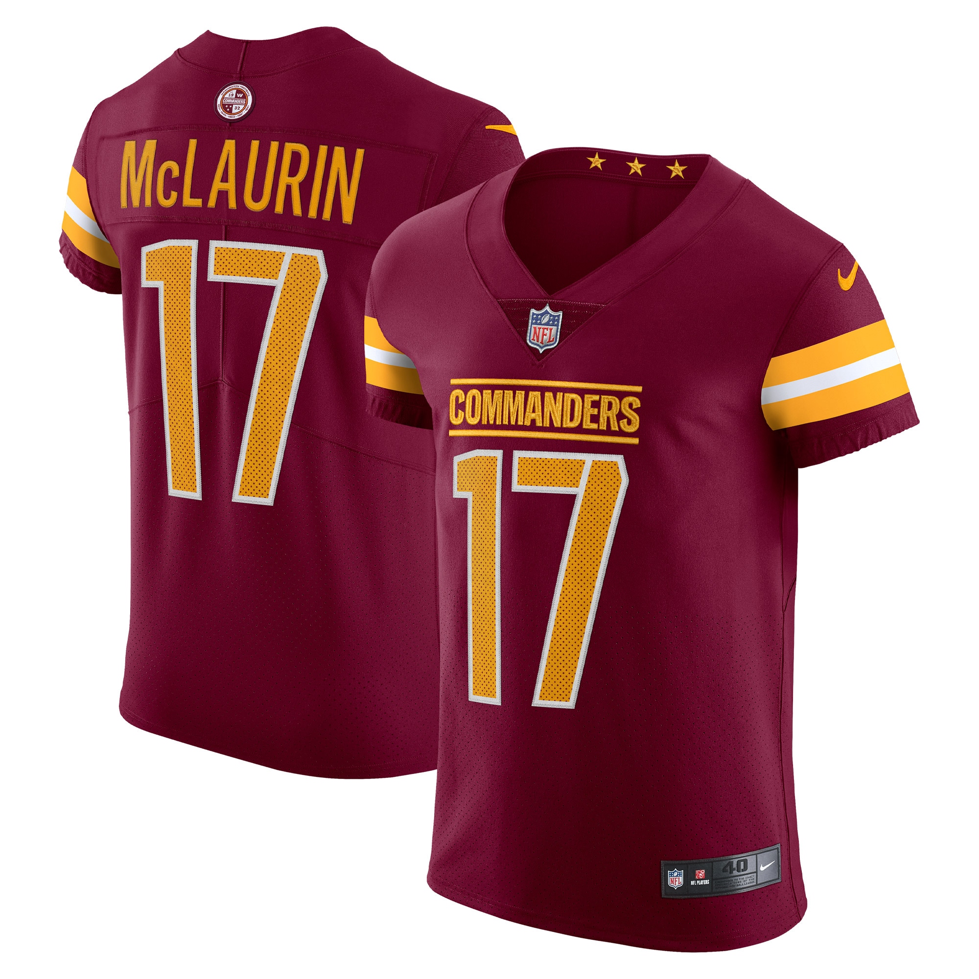 Men's Washington Commanders Terry McLaurin Burgundy Vapor Elite Jersey JS9122 Saliibo