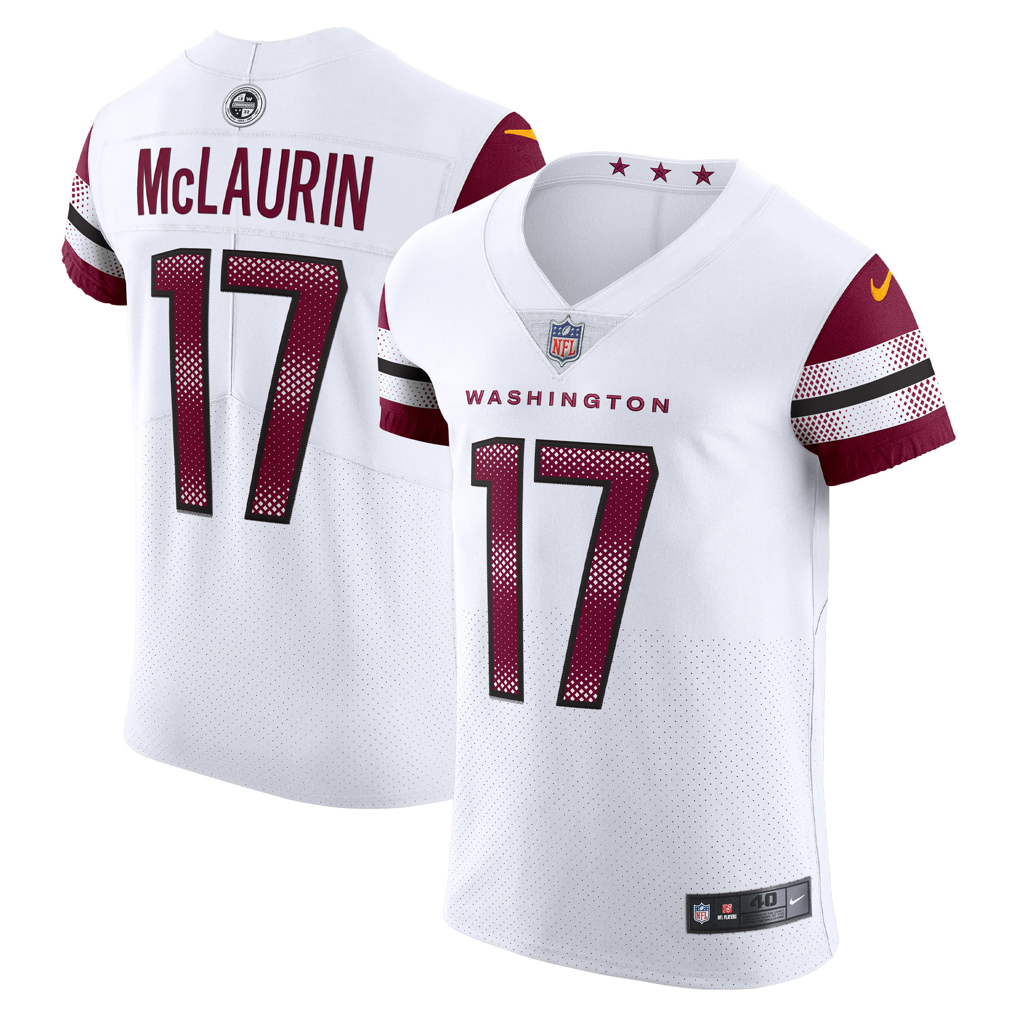 Men's Washington Commanders Terry McLaurin White Vapor Elite Jersey JS2482 Saliibo