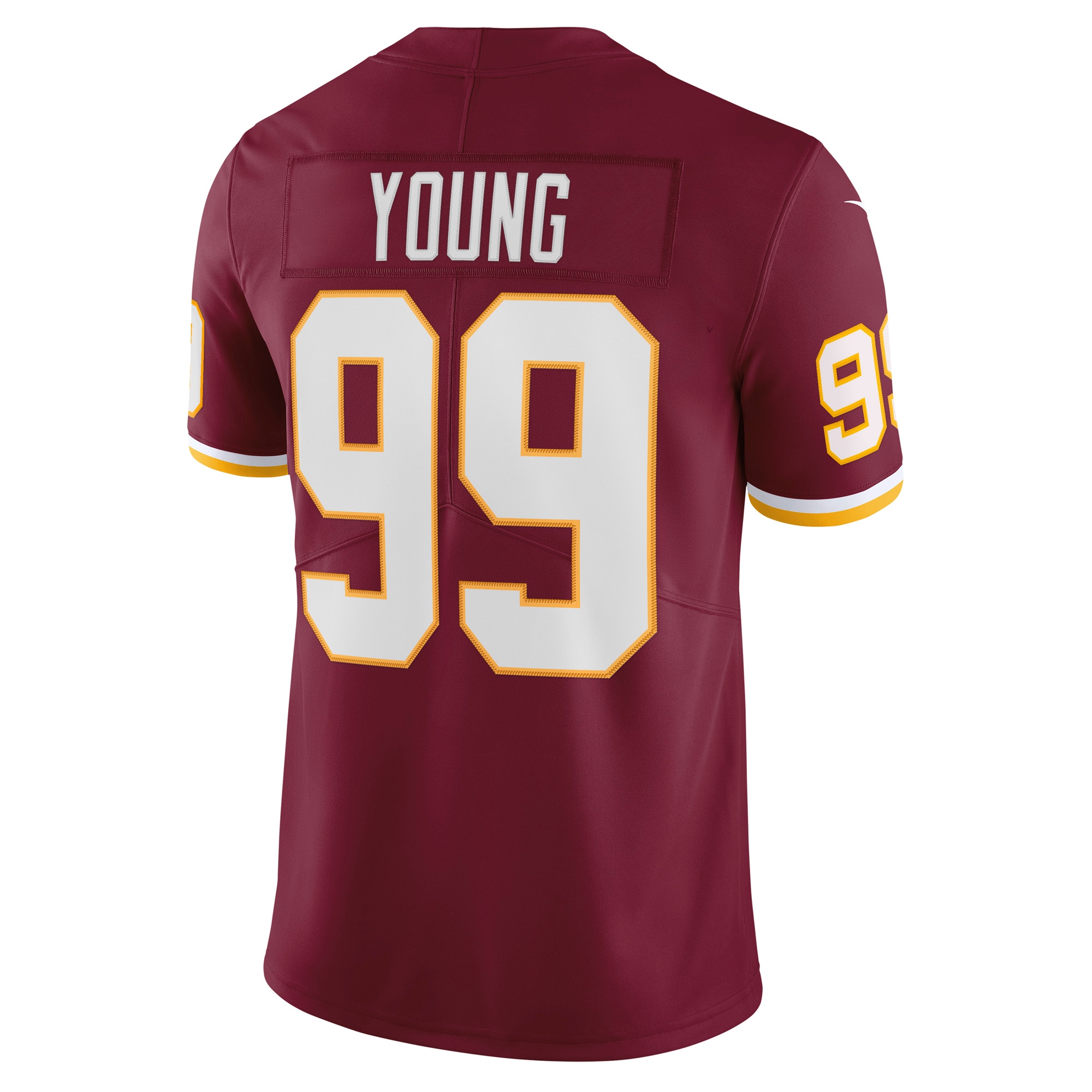 Men's Washington Football Team Chase Young Burgundy Vapor Limited Jersey JS7238 Saliibo - Image 3