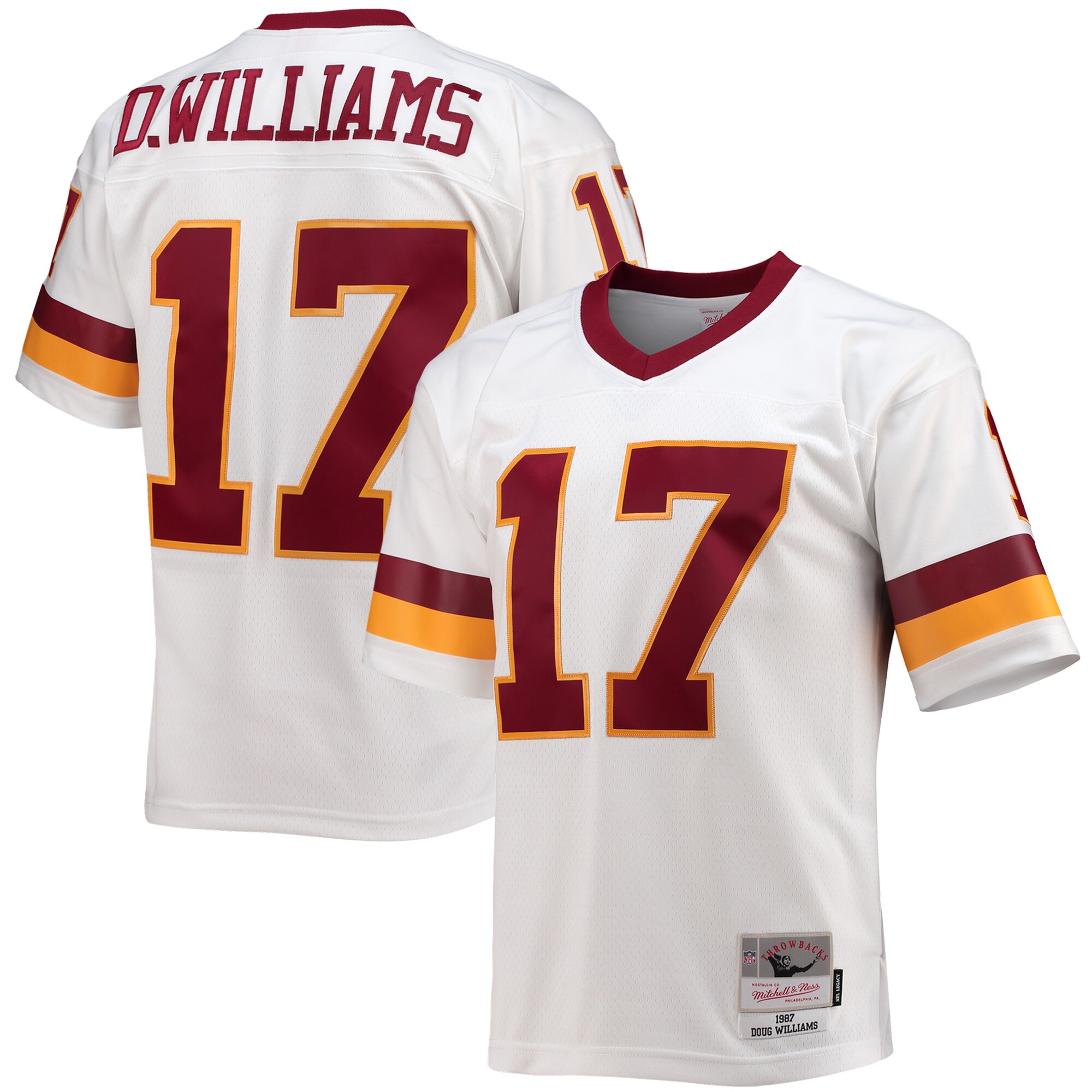 Men's Washington Football Team Doug Williams Mitchell & Ness White Legacy Jersey JS4208 Saliibo