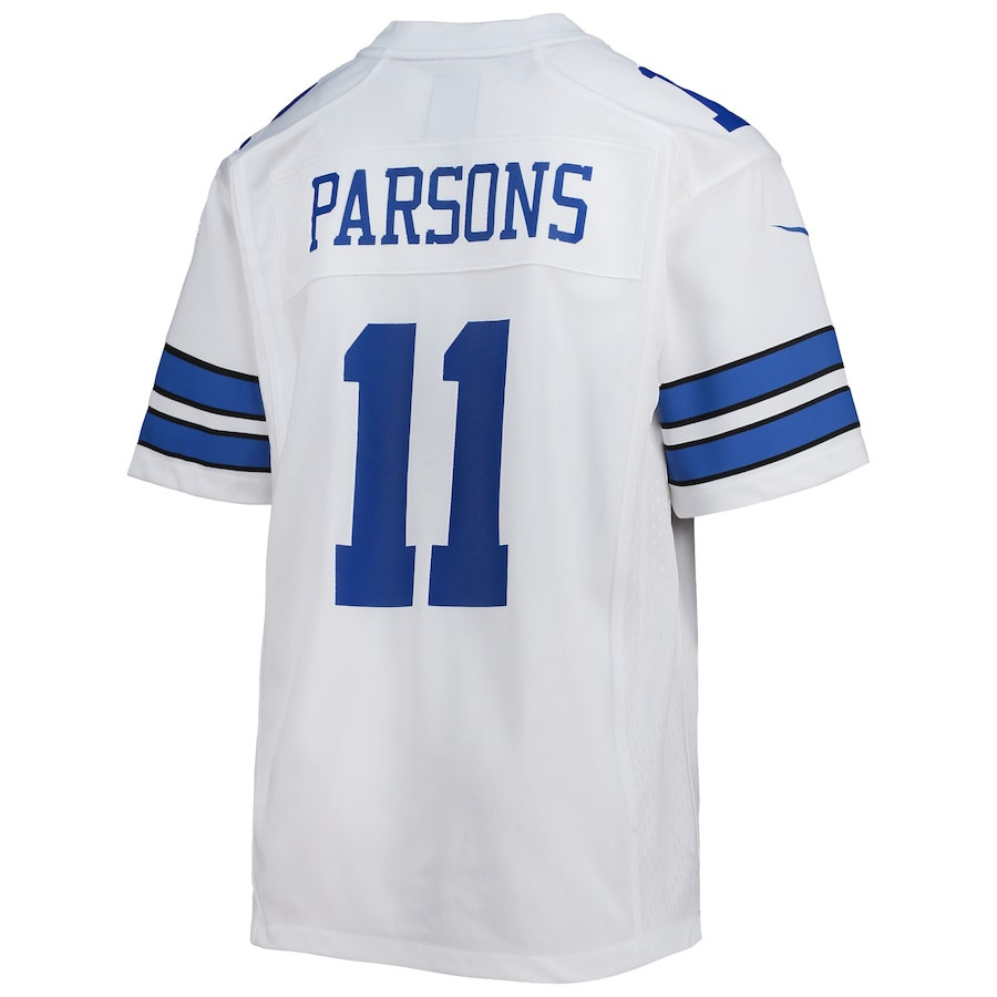 Micah Parsons 11 Dallas Cowboys YOUTH Game Jersey - White JS6404 Saliibo - Image 3