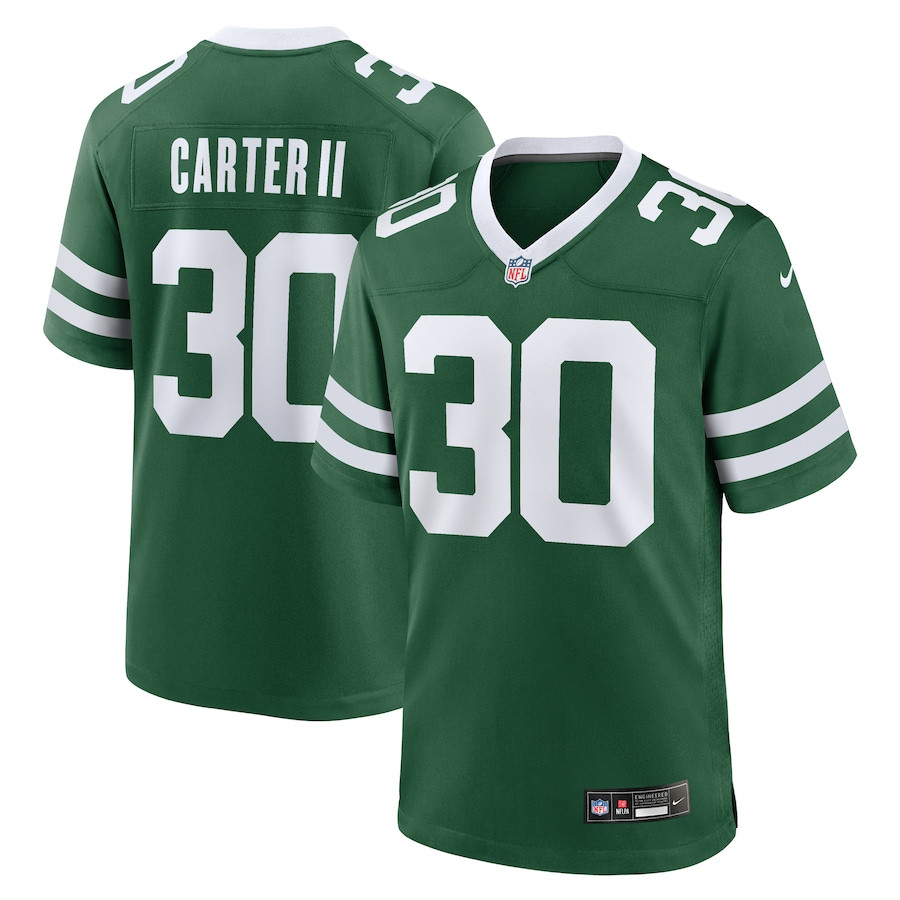 Michael Carter II 30 New York Jets Team Game Men Jersey - Legacy Green JS2902 Saliibo