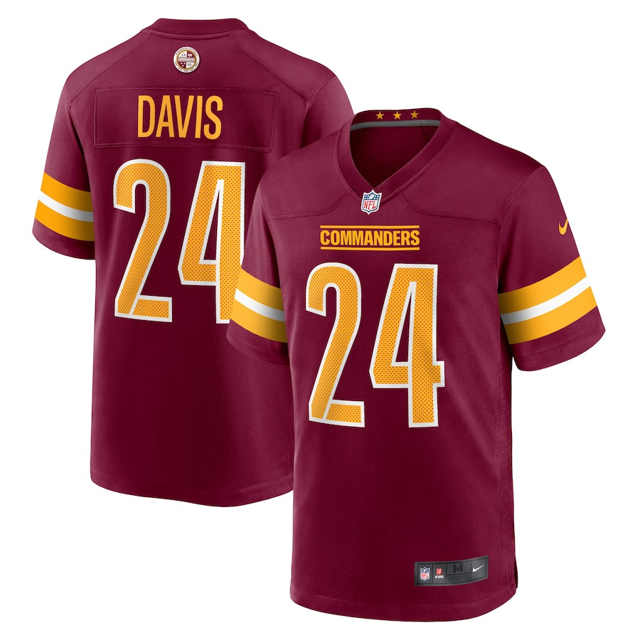 Michael Davis 24 Washington Commanders Game Men Jersey - Burgundy JS5890 Saliibo