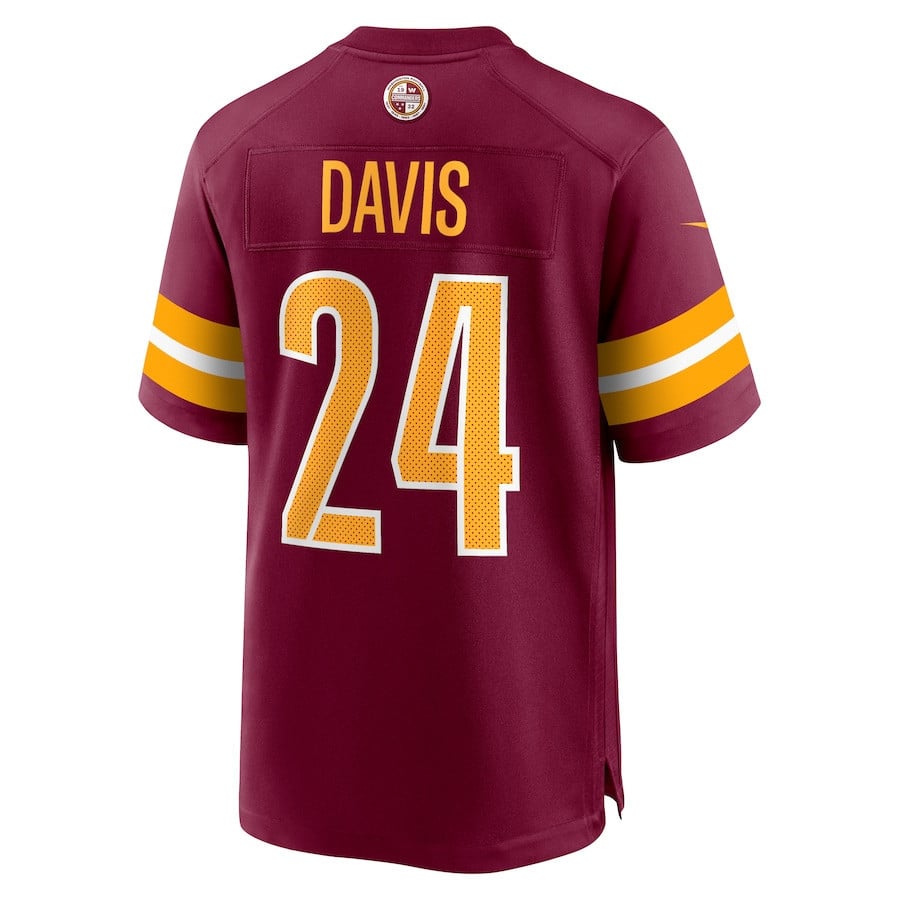 Michael Davis #24 Washington Commanders Super Bowl LIX Youth Jersey - Burgundy JS7401 Saliibo - Image 3