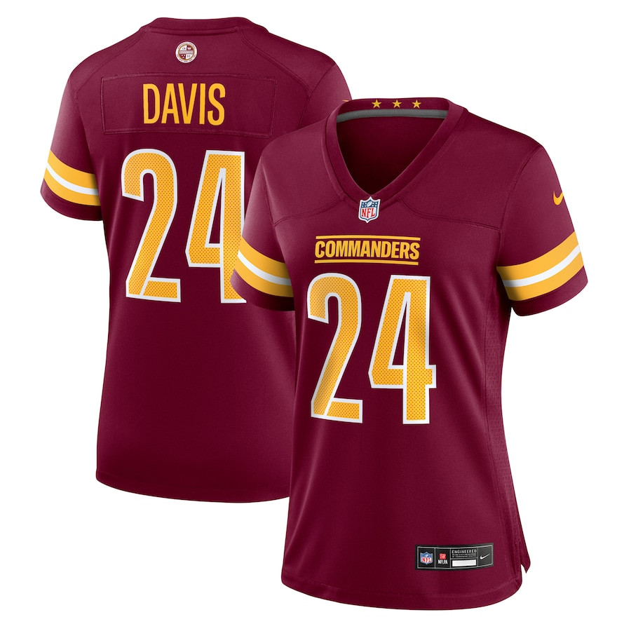 Michael Davis 24 Washington Commanders Women's Game Jersey - Burgundy JS7330 Saliibo