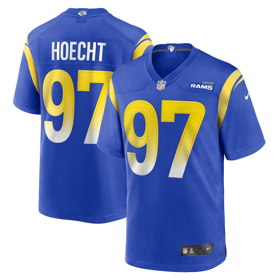 Michael Hoecht 97 Los Angeles Rams Game Player Men Jersey - Royal JS9291 Saliibo