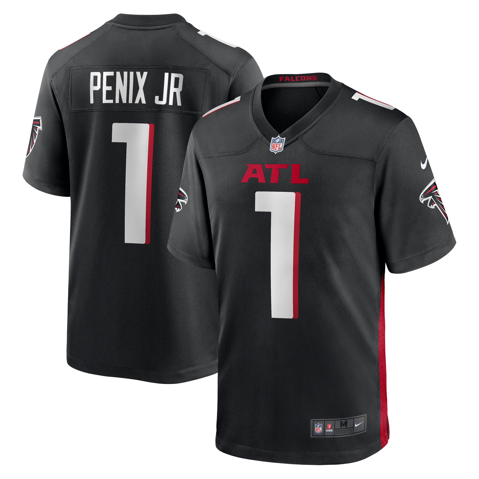 Michael Penix Jr. Atlanta Falcons 2024 NFL Draft First Round Pick Player Game Jersey - Black JS3129 Saliibo