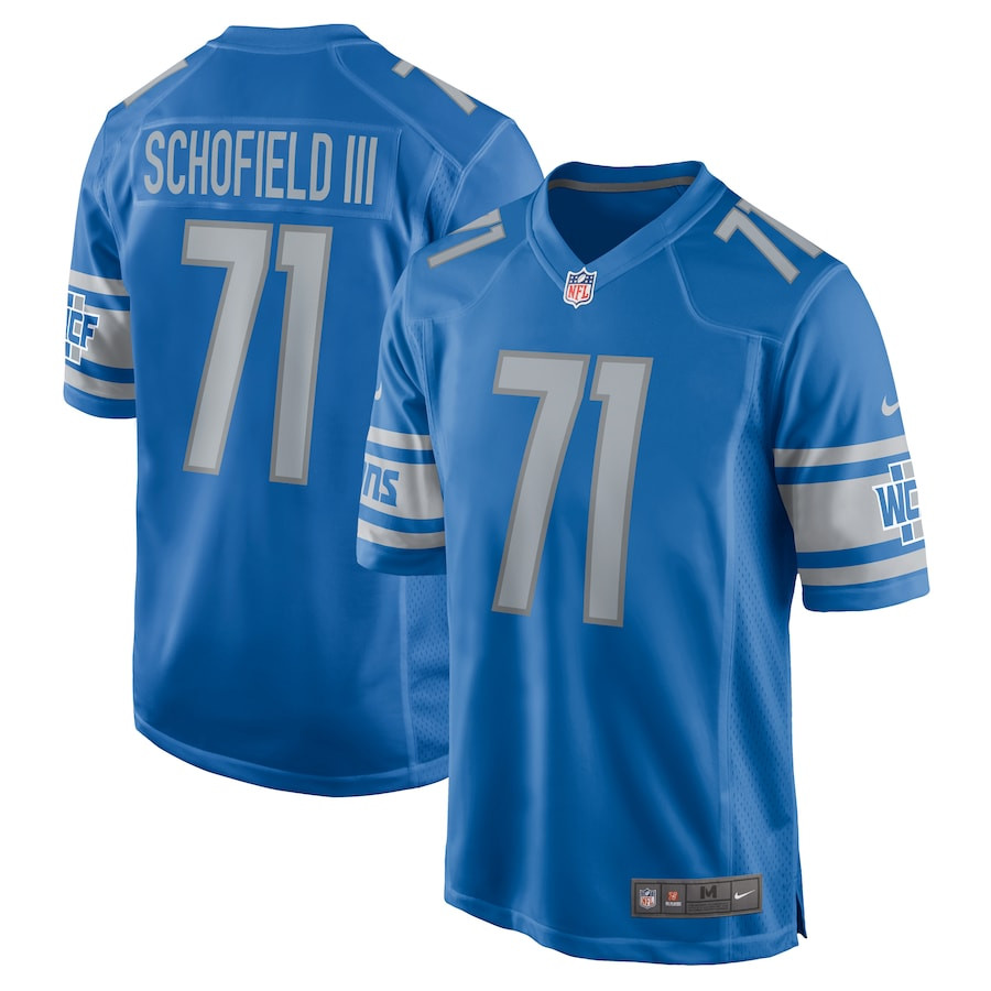 Michael Schofield 71 Detroit Lions Game Men Jersey - Blue JS5520 Saliibo