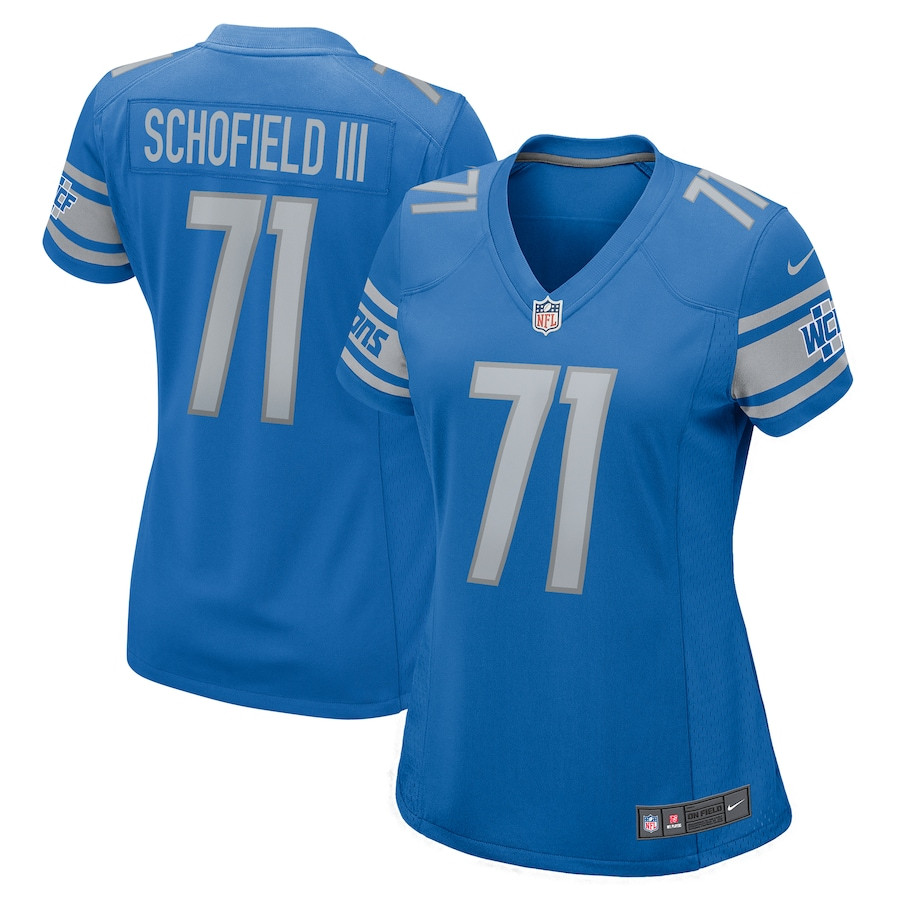 Michael Schofield 71 Detroit Lions Game Women Jersey - Blue JS8727 Saliibo