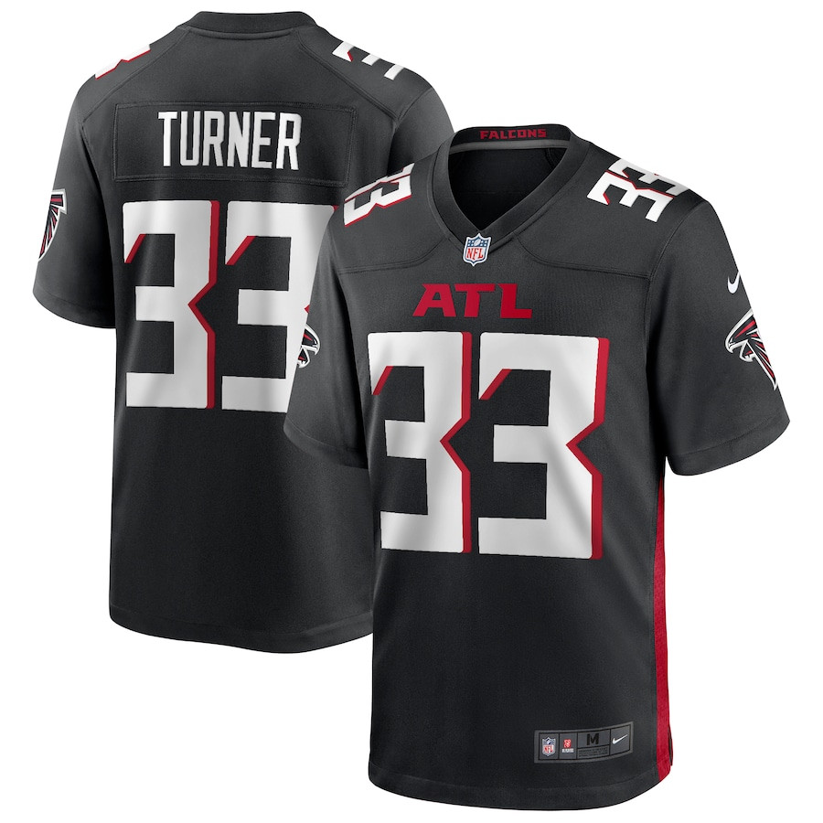 Michael Turner 33 Atlanta Falcons Men Game Retired Jersey - Black JS3729 Saliibo