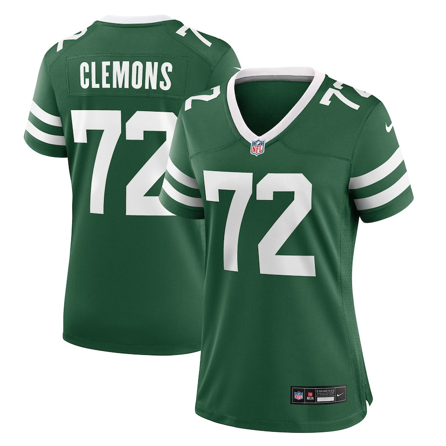 Micheal Clemons 72 New York Jets Women's Team Game Jersey - Legacy Green JS2875 Saliibo