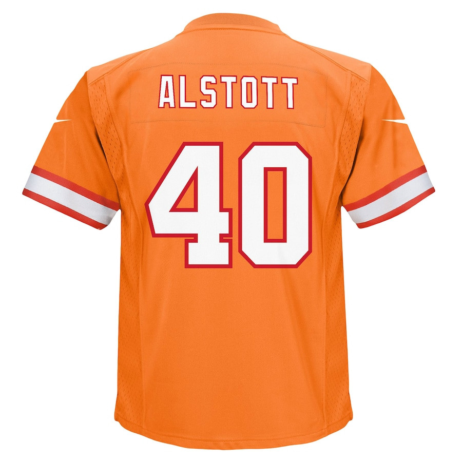 Mike Alstott 40 Tampa Bay Buccaneers Retired YOUTH Game Jersey - Orange JS3795 Saliibo - Image 3