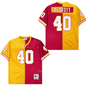 Mike Alstott 40 Tampa Bay Buccaneers Two-Toned Throwback Men Jersey - Yellow/Red JS6917 Saliibo