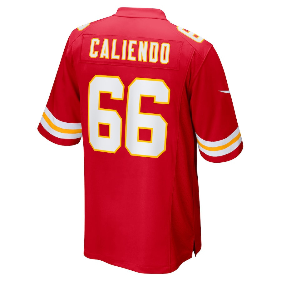 Mike Caliendo #66 Kansas City Chiefs Super Bowl LIX Jersey - Men's - Red JS7437 Saliibo - Image 3