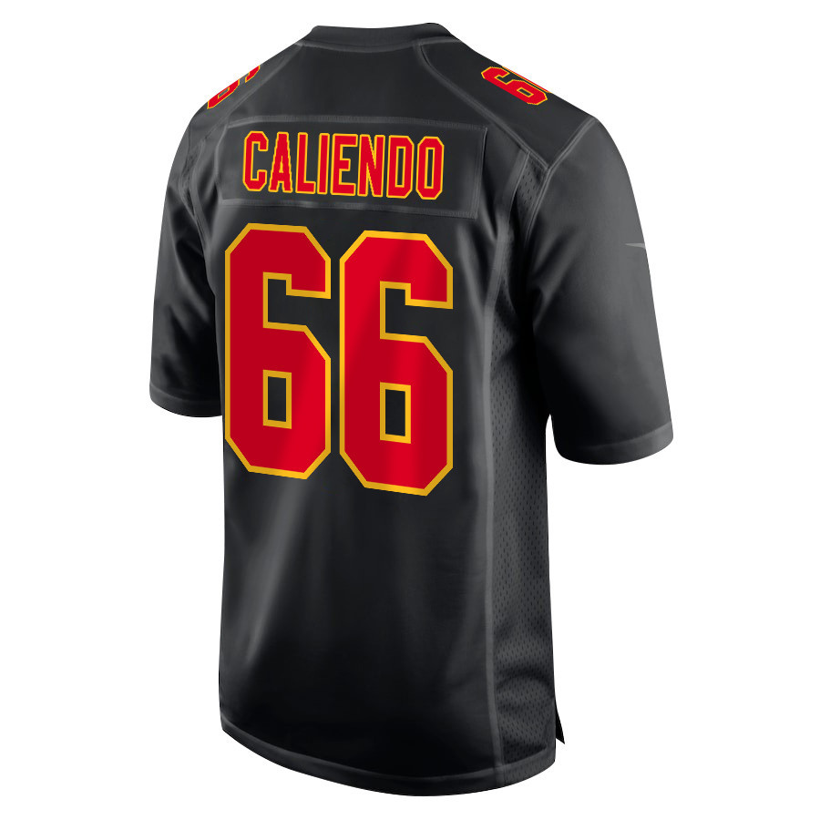 Mike Caliendo 66 Kansas City Chiefs Super Bowl LVIII Champions 4X Fashion Game Men Jersey - Carbon Black JS9397 Saliibo - Image 3
