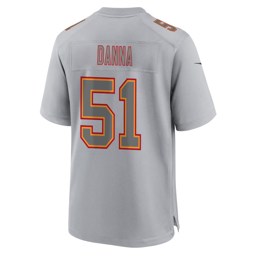 Mike Danna 51 Kansas City Chiefs Super Bowl LVIII Champions 4 Stars Patch Atmosphere Fashion Game Men Jersey - Gray JS3076 Saliibo - Image 3