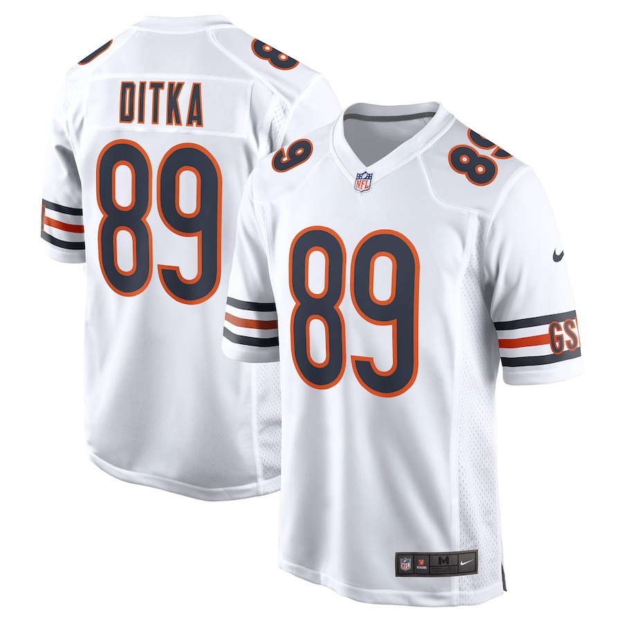 Mike Ditka 89 Chicago Bears Men Retired Game Jersey - White JS2303 Saliibo