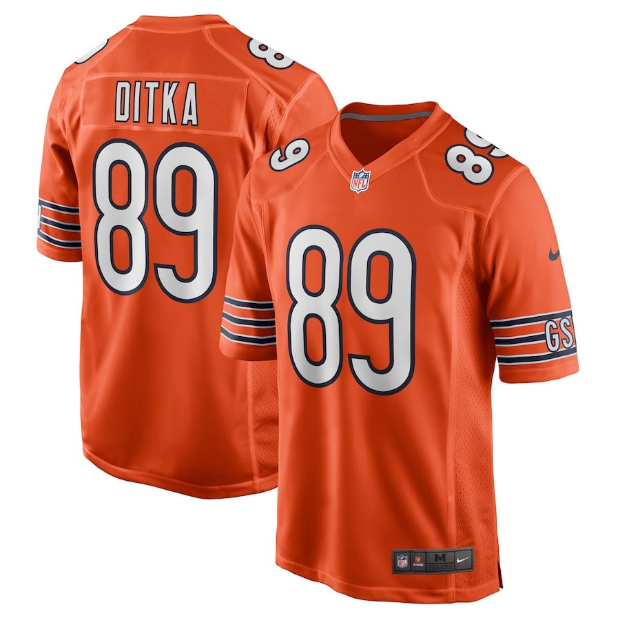 Mike Ditka 89 Chicago Bears Men Retired Jersey - Orange JS2801 Saliibo