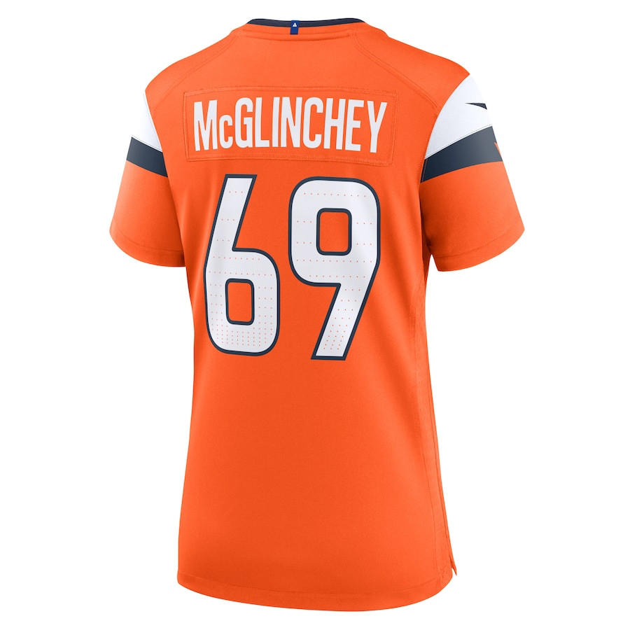 Mike McGlinchey 69 Denver Broncos Women's Team Game Jersey - Orange JS8701 Saliibo - Image 3
